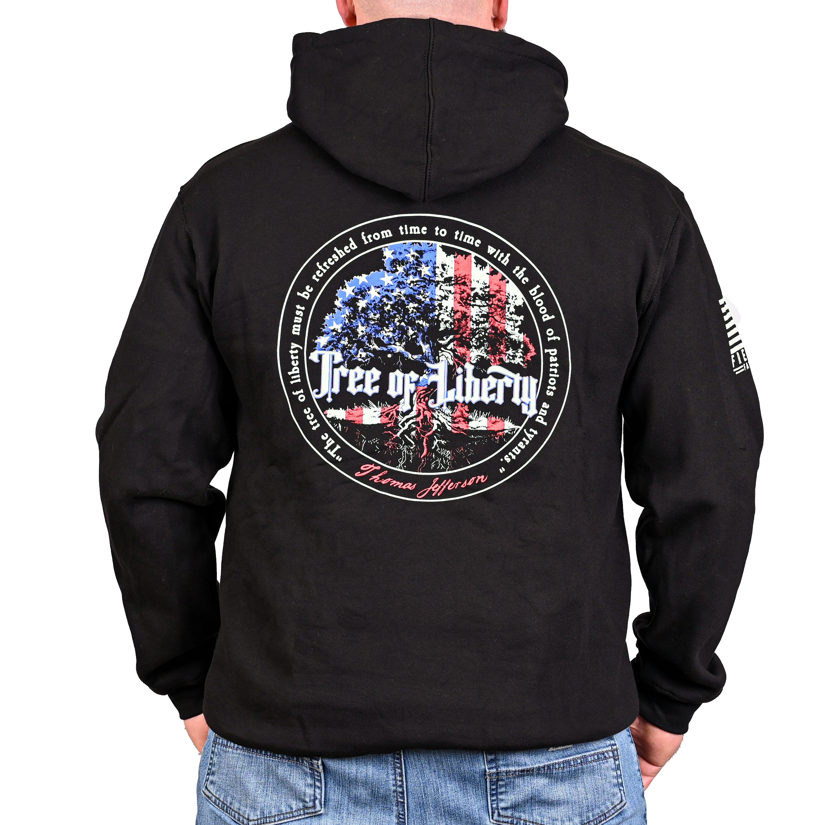 Men's Heavyweight Oversized Tree of Liberty Patriotic Hoodie