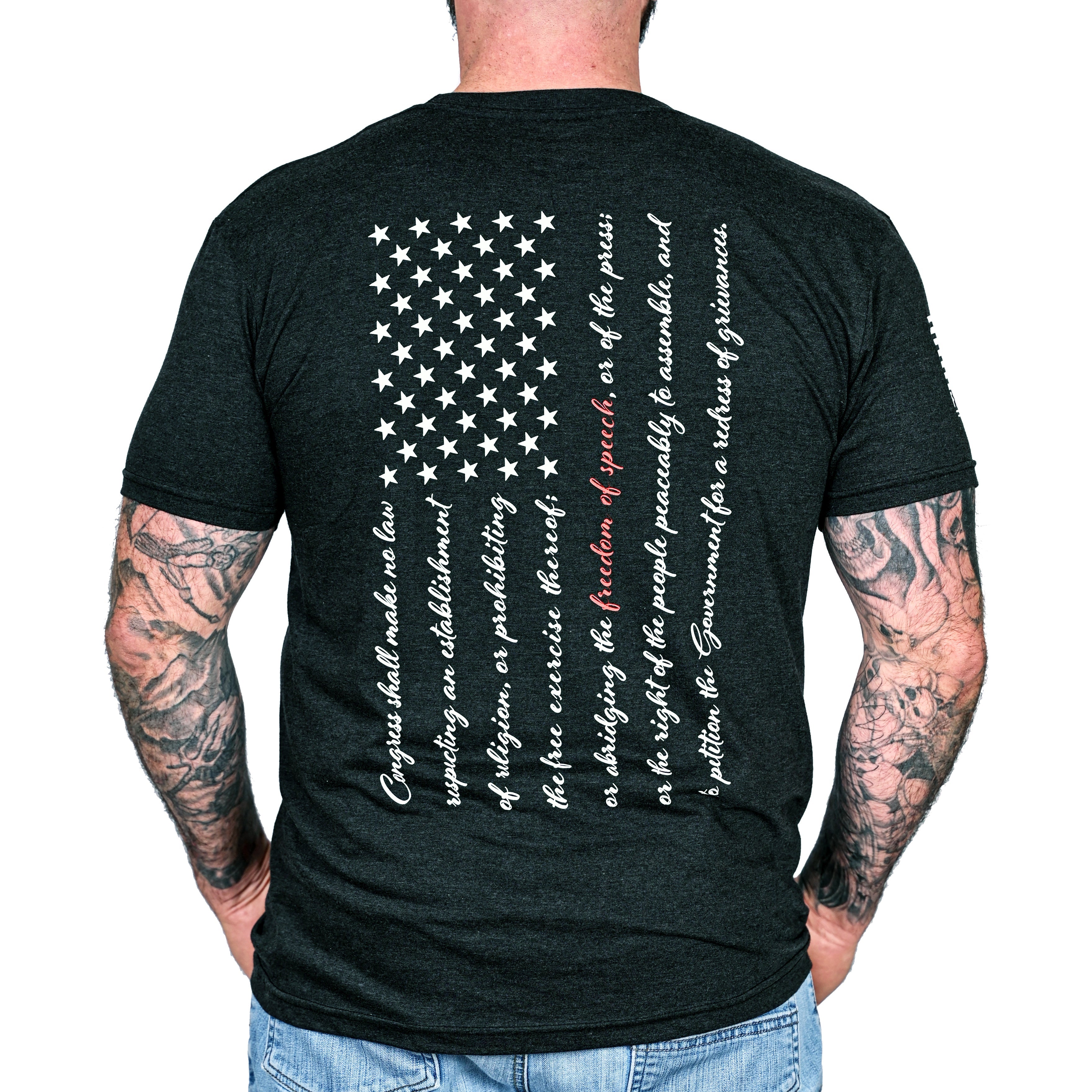 Men's Won't Be Silenced First Amendment Patriotic T-Shirt
