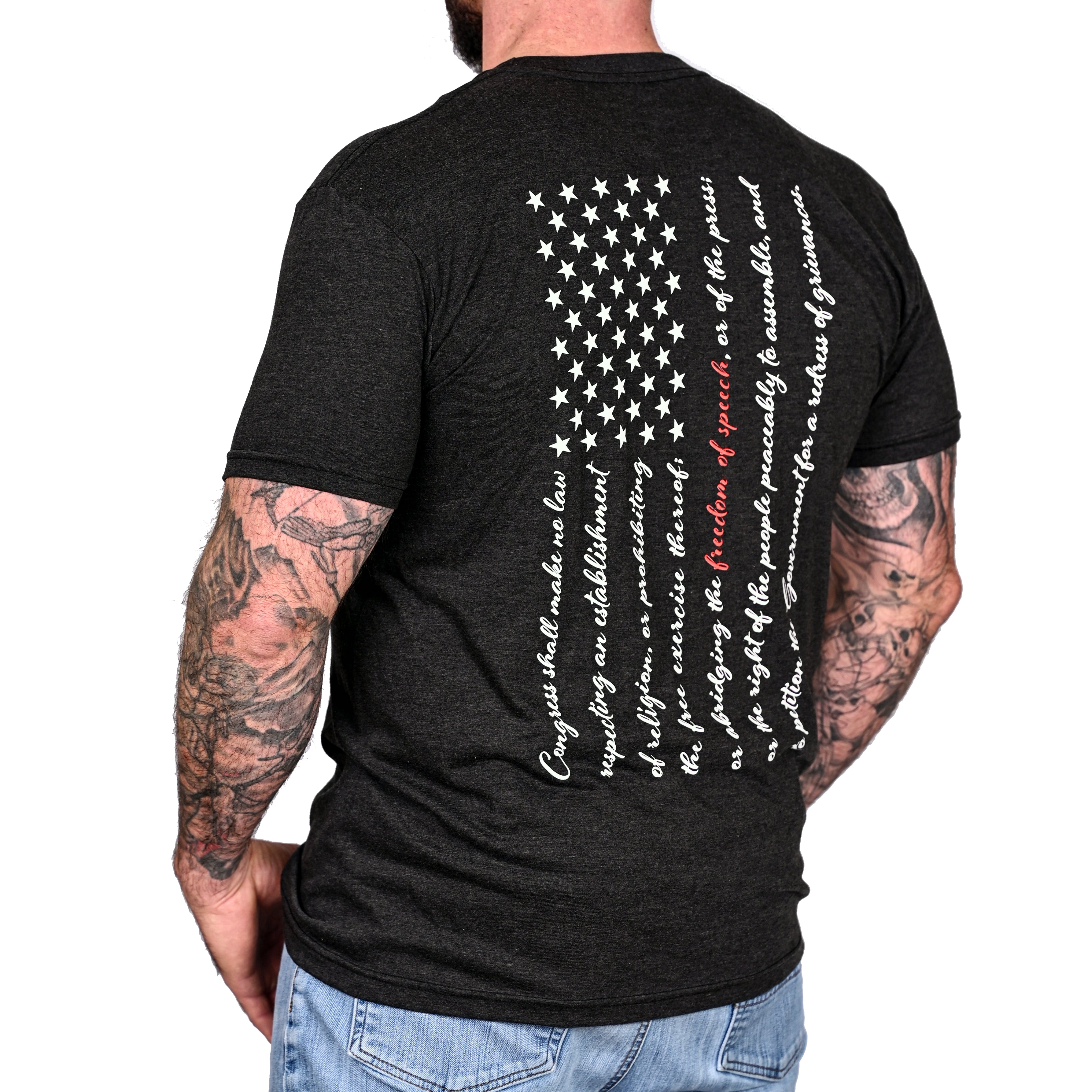 Men's Won't Be Silenced First Amendment Patriotic T-Shirt