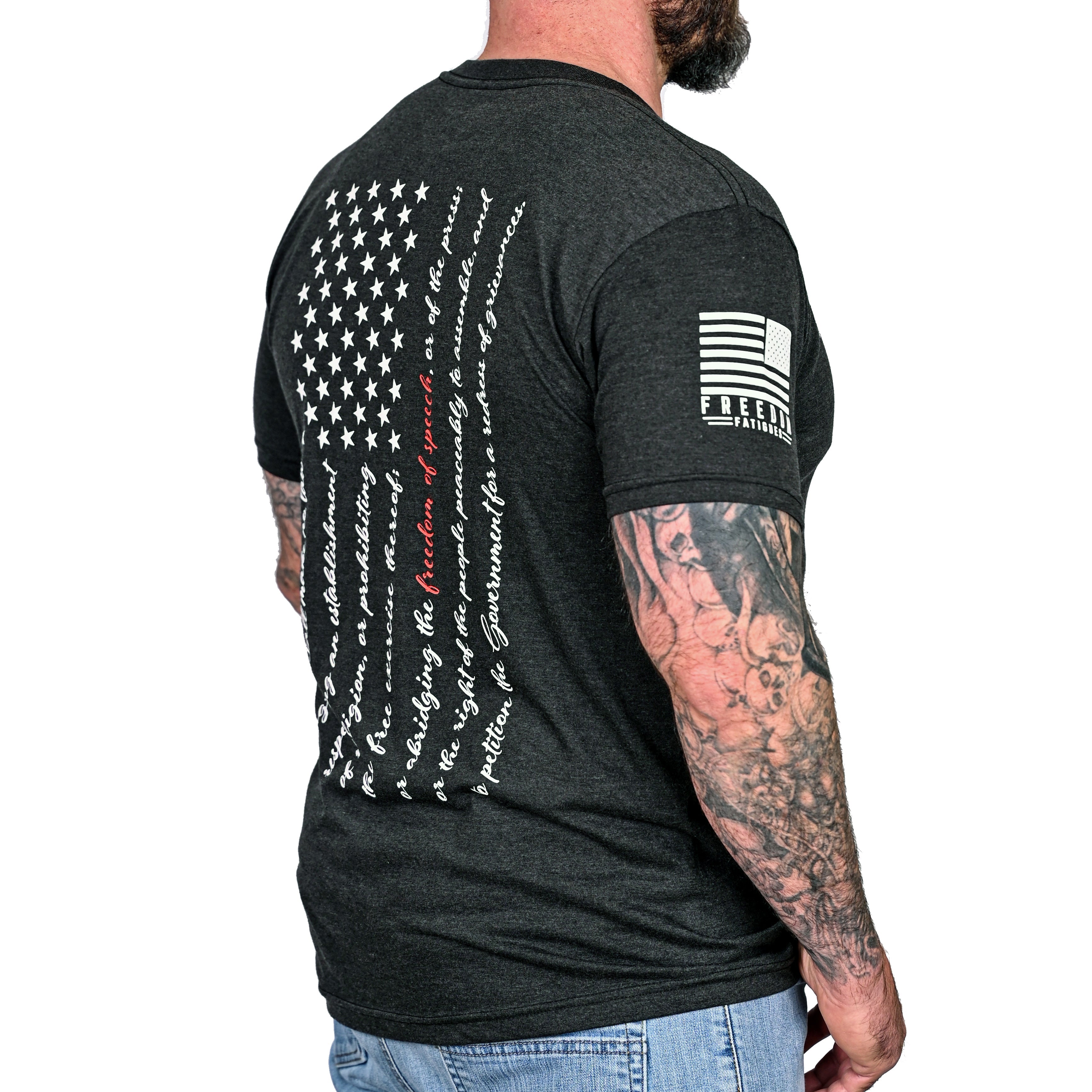 Men's Won't Be Silenced First Amendment Patriotic T-Shirt
