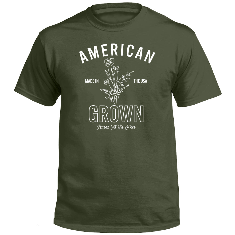 American Grown Raised To Be Free (Front)