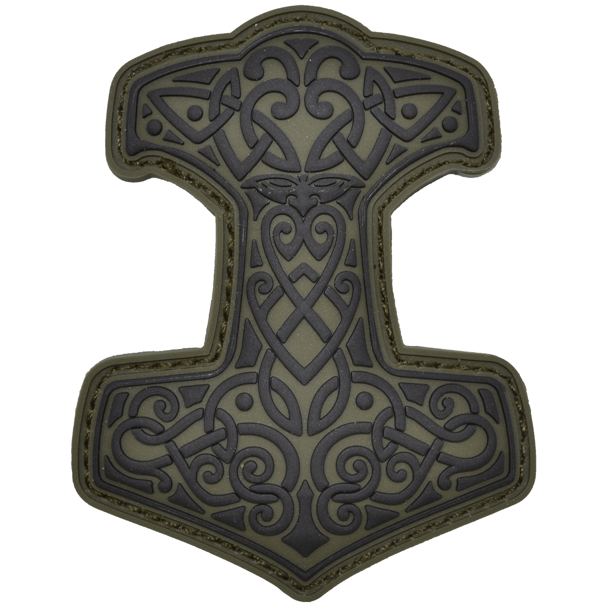 Mjölnir Thor's Hammer Norse Viking - 2.5x3 PVC Patch - Multiple Colors