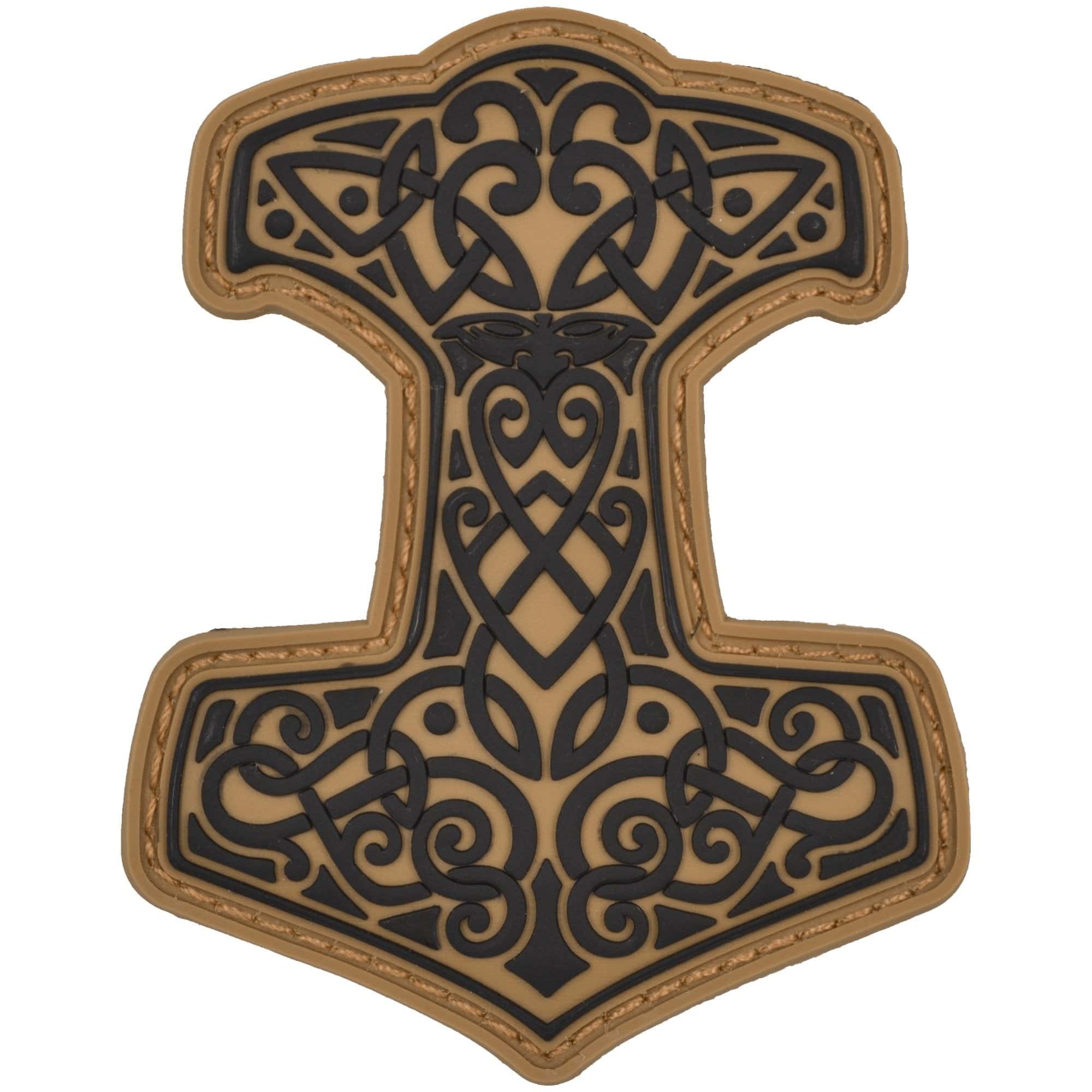 Mjölnir Thor's Hammer Norse Viking - 2.5x3 PVC Patch - Multiple Colors