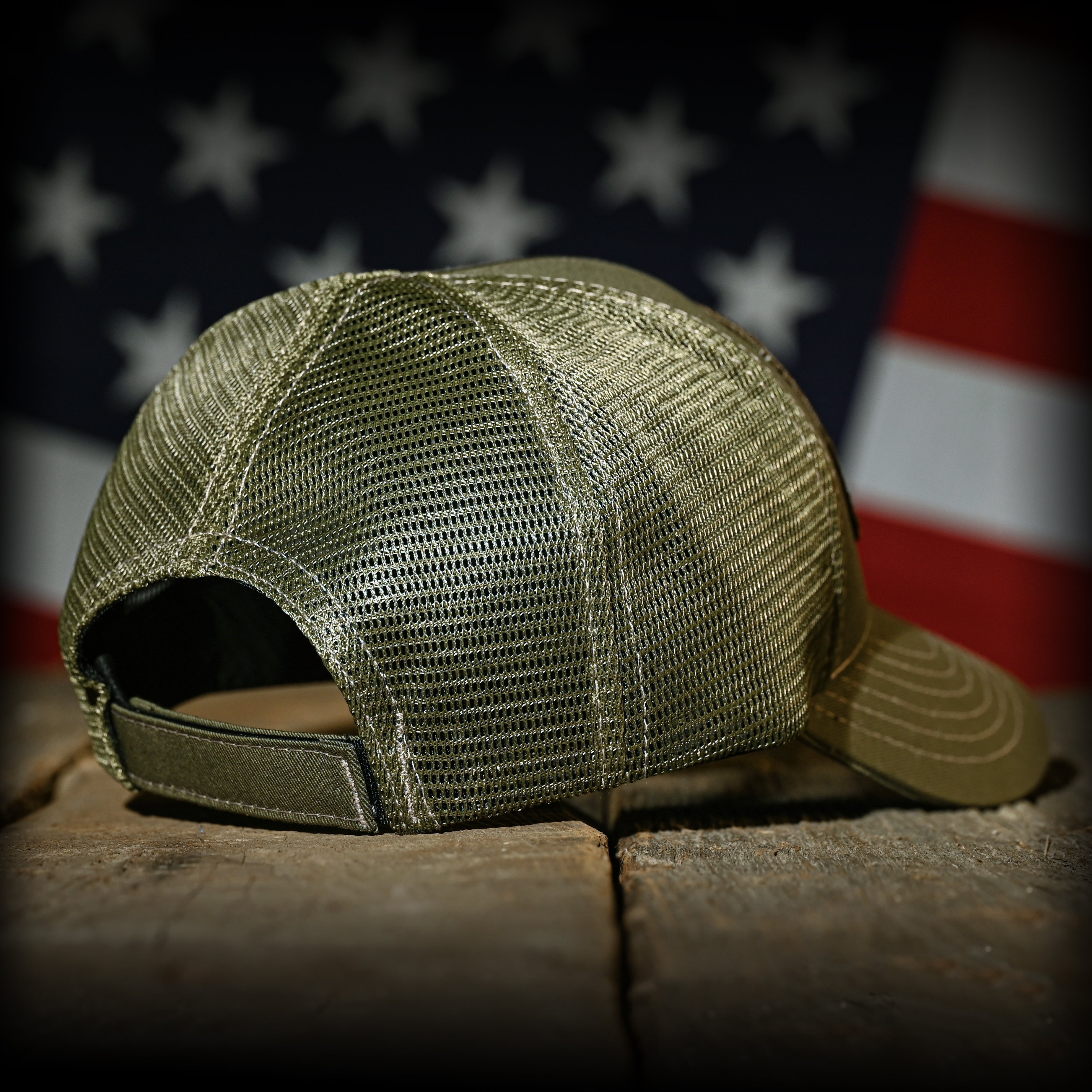 MultiCam Flag Patch OD Green Ball Cap