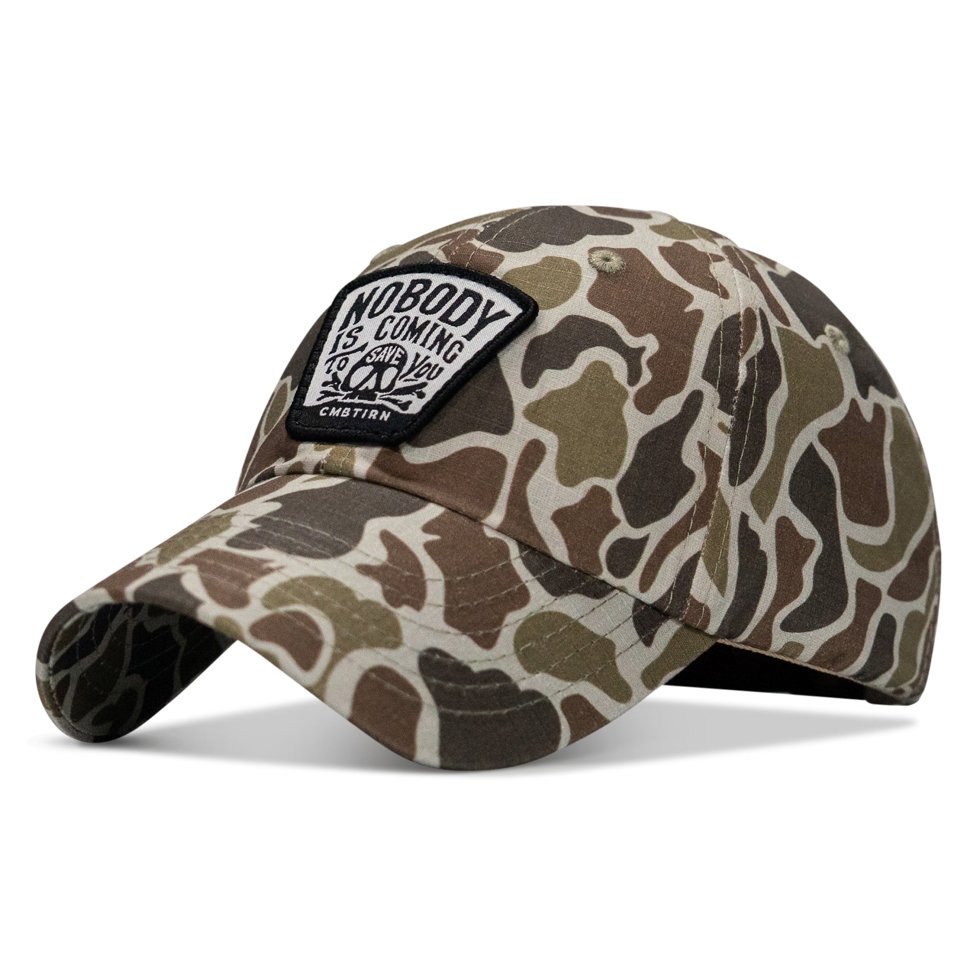 Nobody Is Coming To Save You Skull Patch Ripstop Snapback