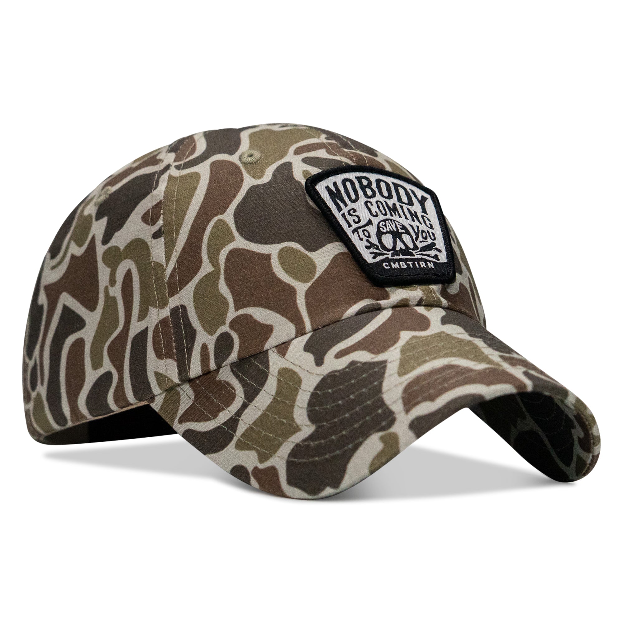 Nobody Is Coming To Save You Skull Patch Ripstop Snapback