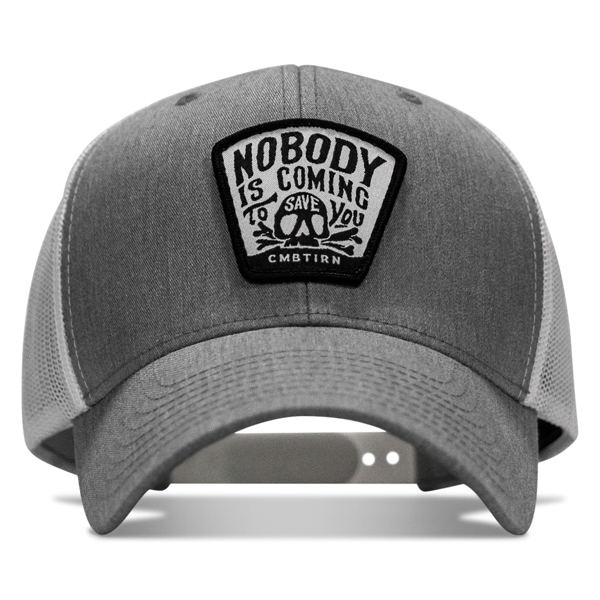 Nobody Is Coming To Save You Skull Patch Snapback Hat
