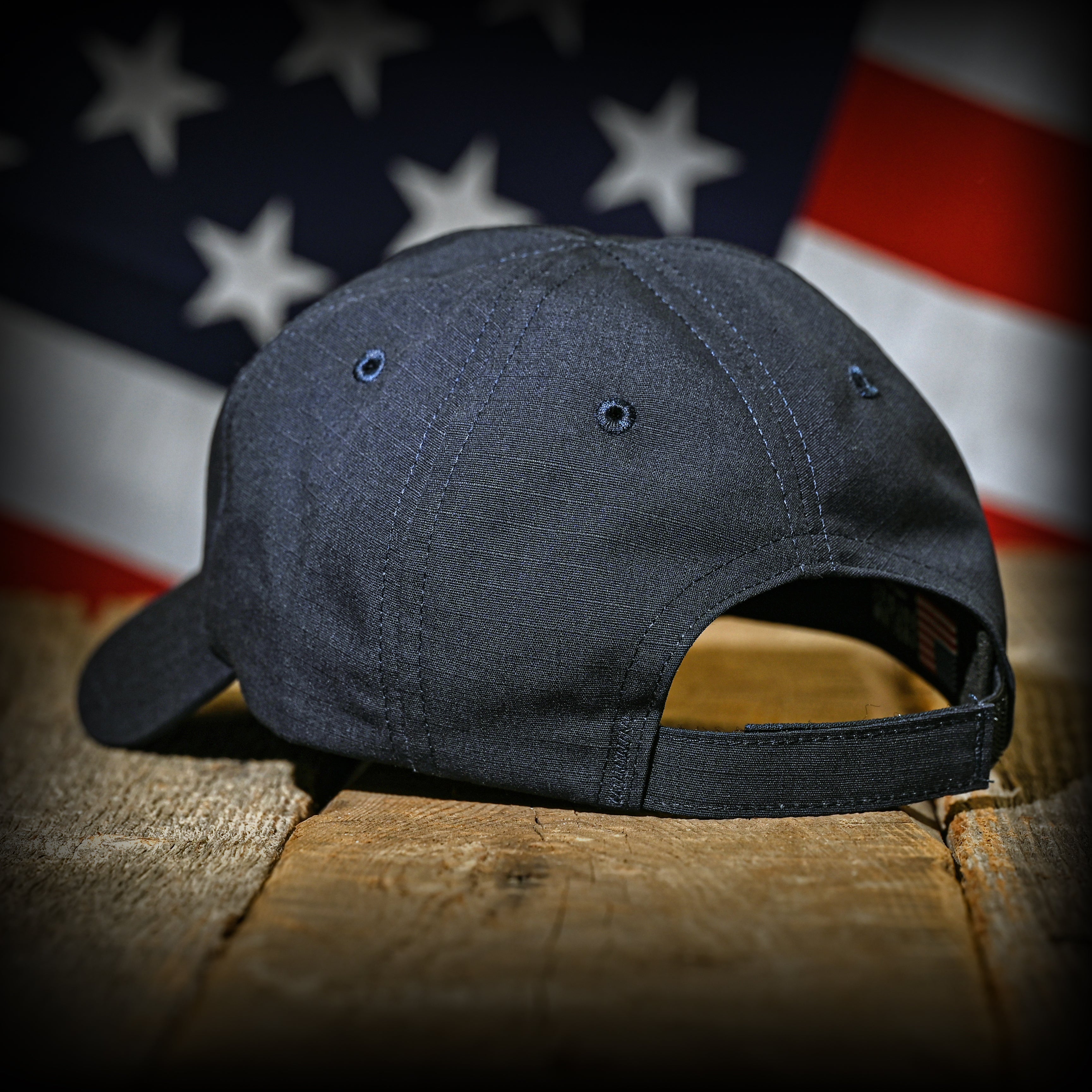 NAVY FULL RIPSTOP US FLAG RANGE HAT