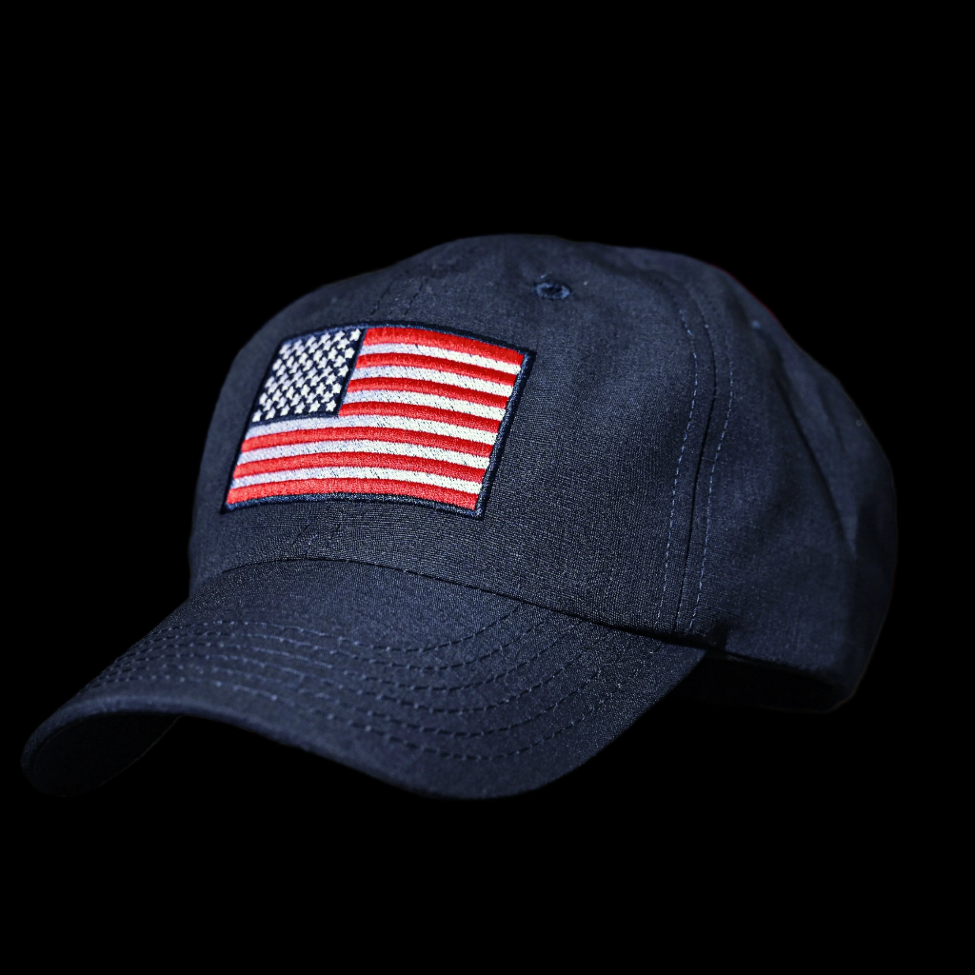 NAVY FULL RIPSTOP US FLAG RANGE HAT