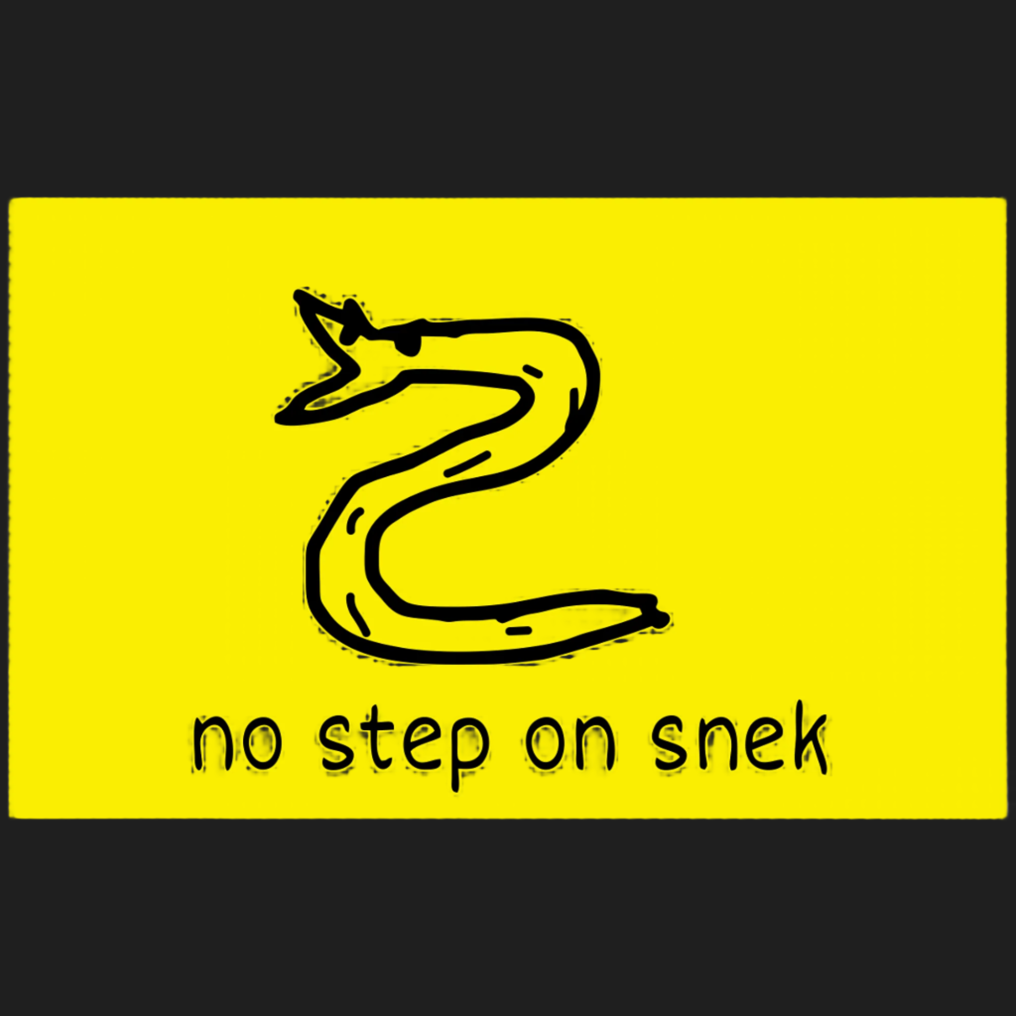 No pise el Snek - Adhesivo de 4 x 2,5 pulgadas