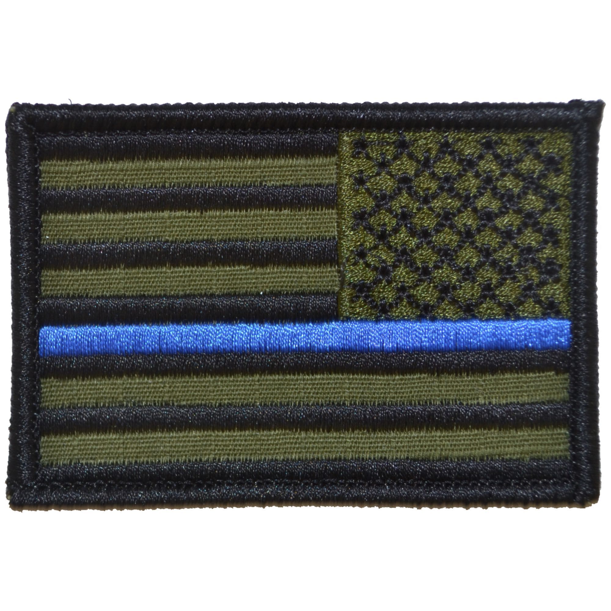 Reverse Thin Blue Line Police US Flag - 2x3 Patch