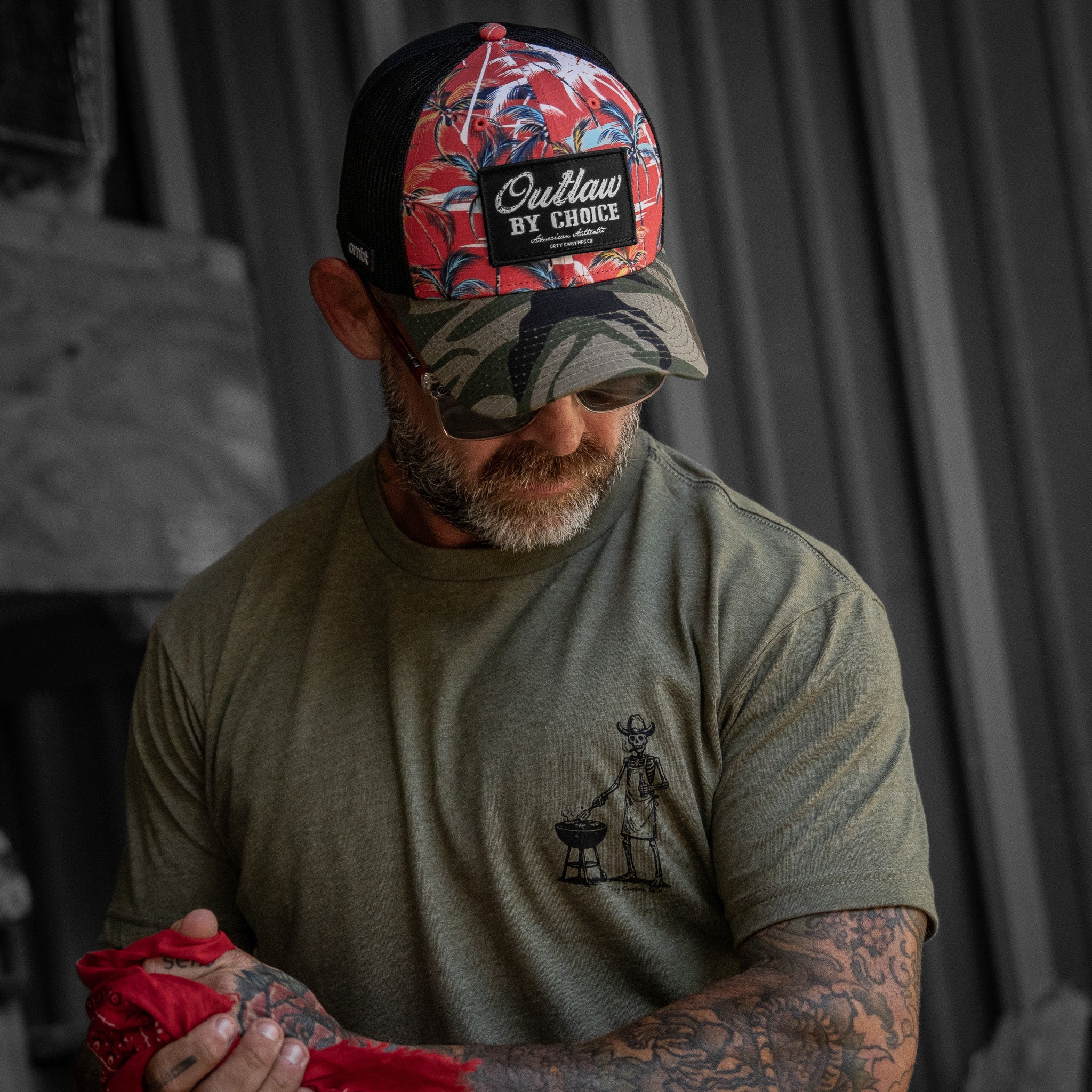 Outlaw By Choice Patch Original Ripstop Classic Snapback Hat