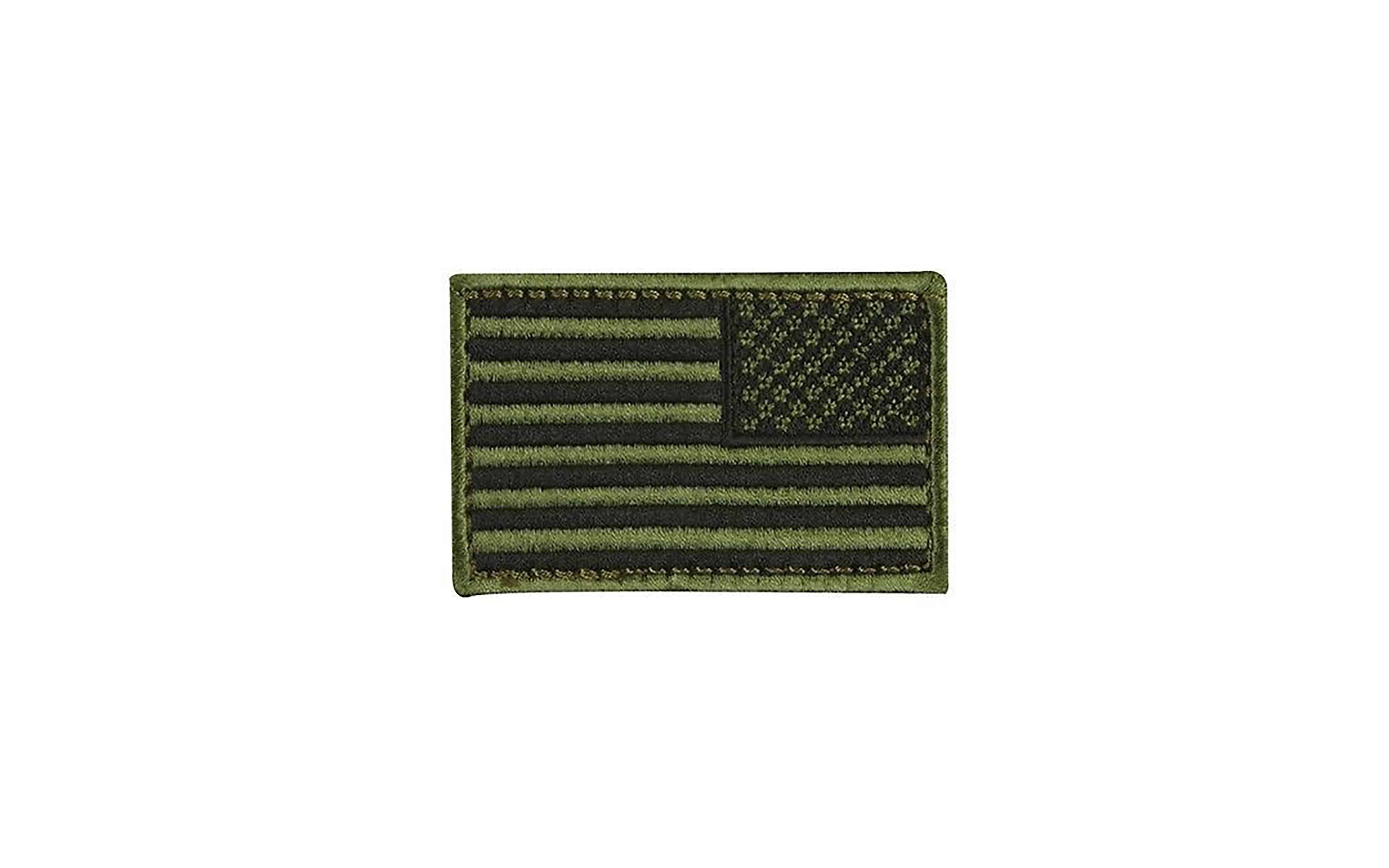 Reverse Olive Drab U.S. Flag With Hook Fastener