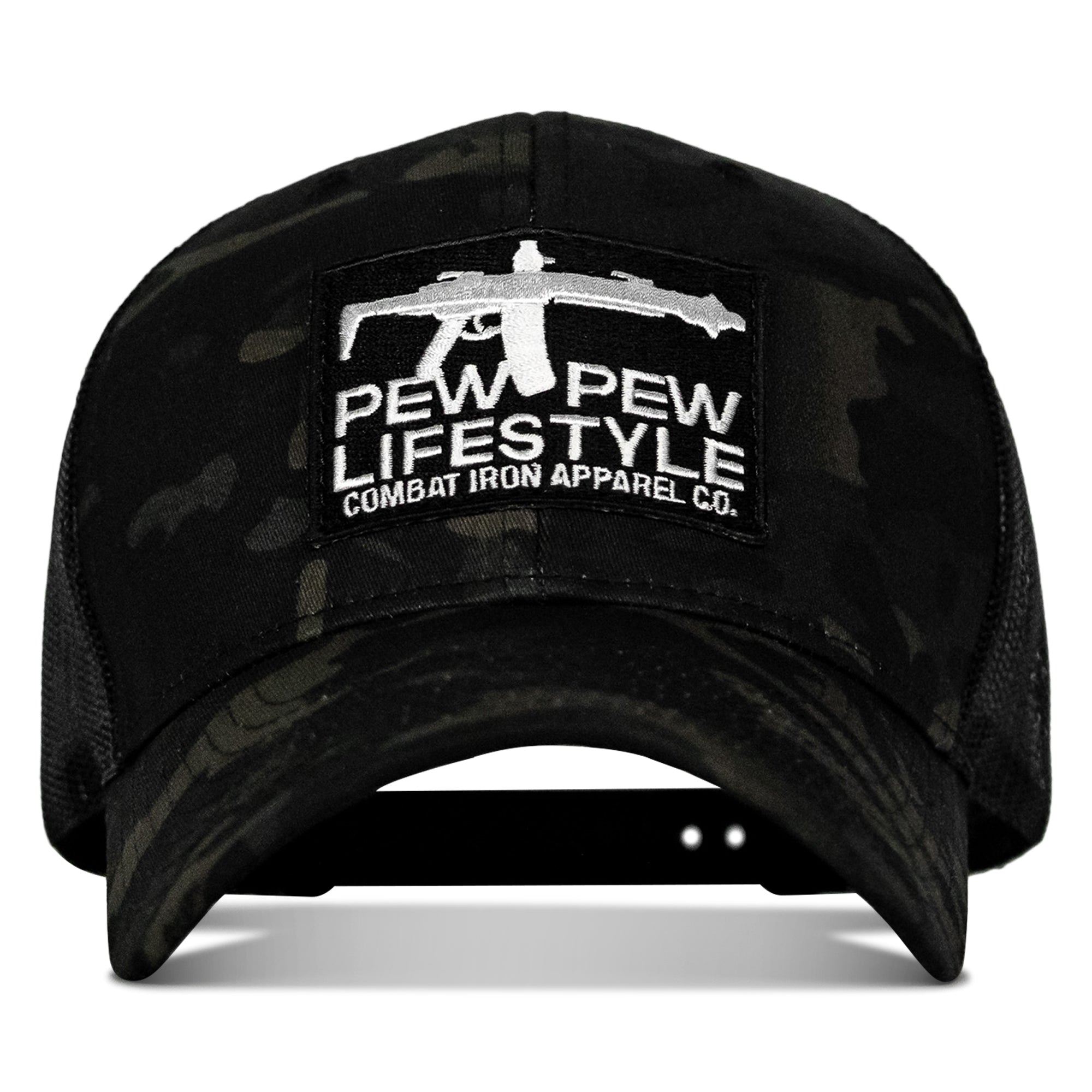 Pew Pew Lifestyle Patch Mid-Profile Mesh Snapback Hat