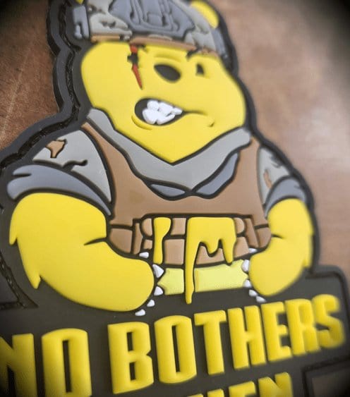 No Bothers Given Tactical Pooh Bear PVC Patch - Embrace the Honey Hunt