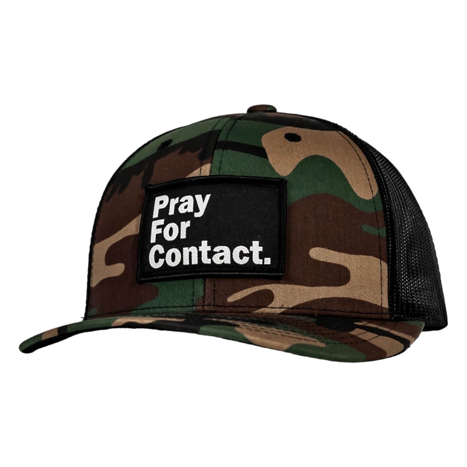 PRAY FOR CONTACT Patch Snapback HAT