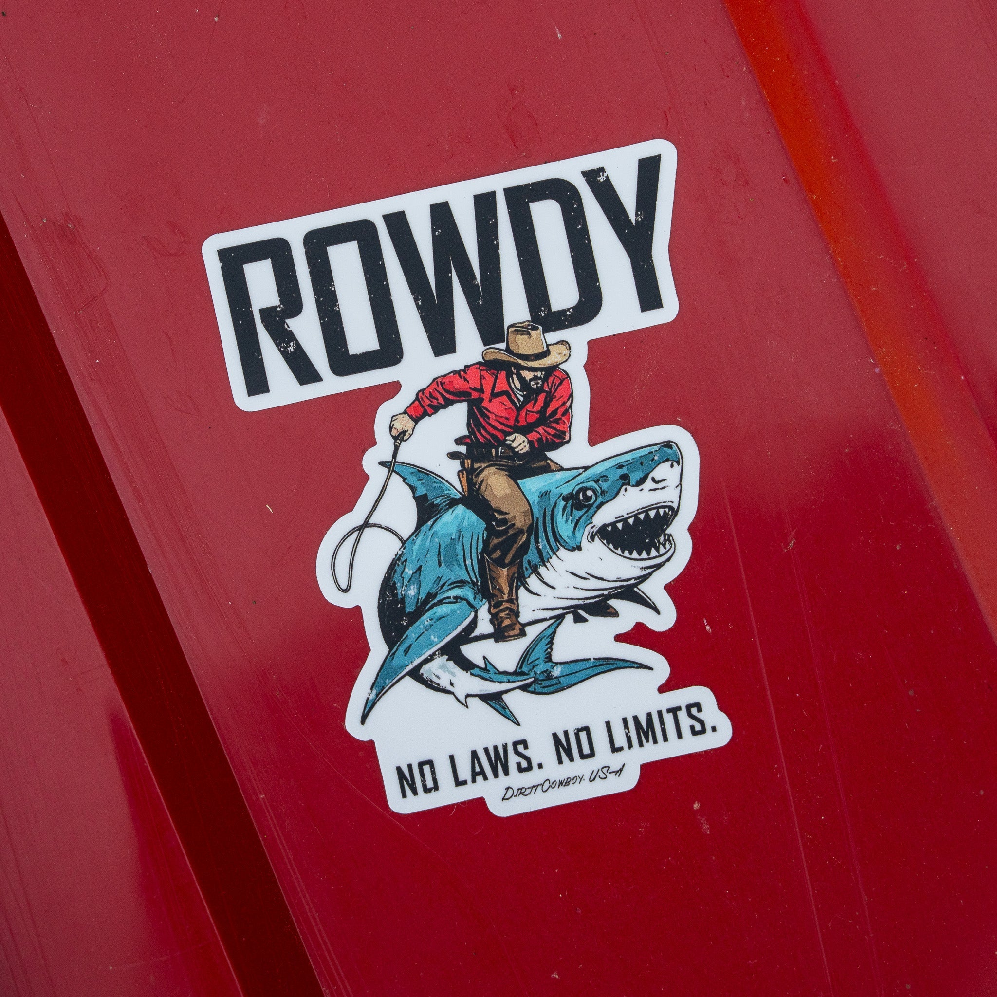 Rowdy No Laws. No Limits. Decal