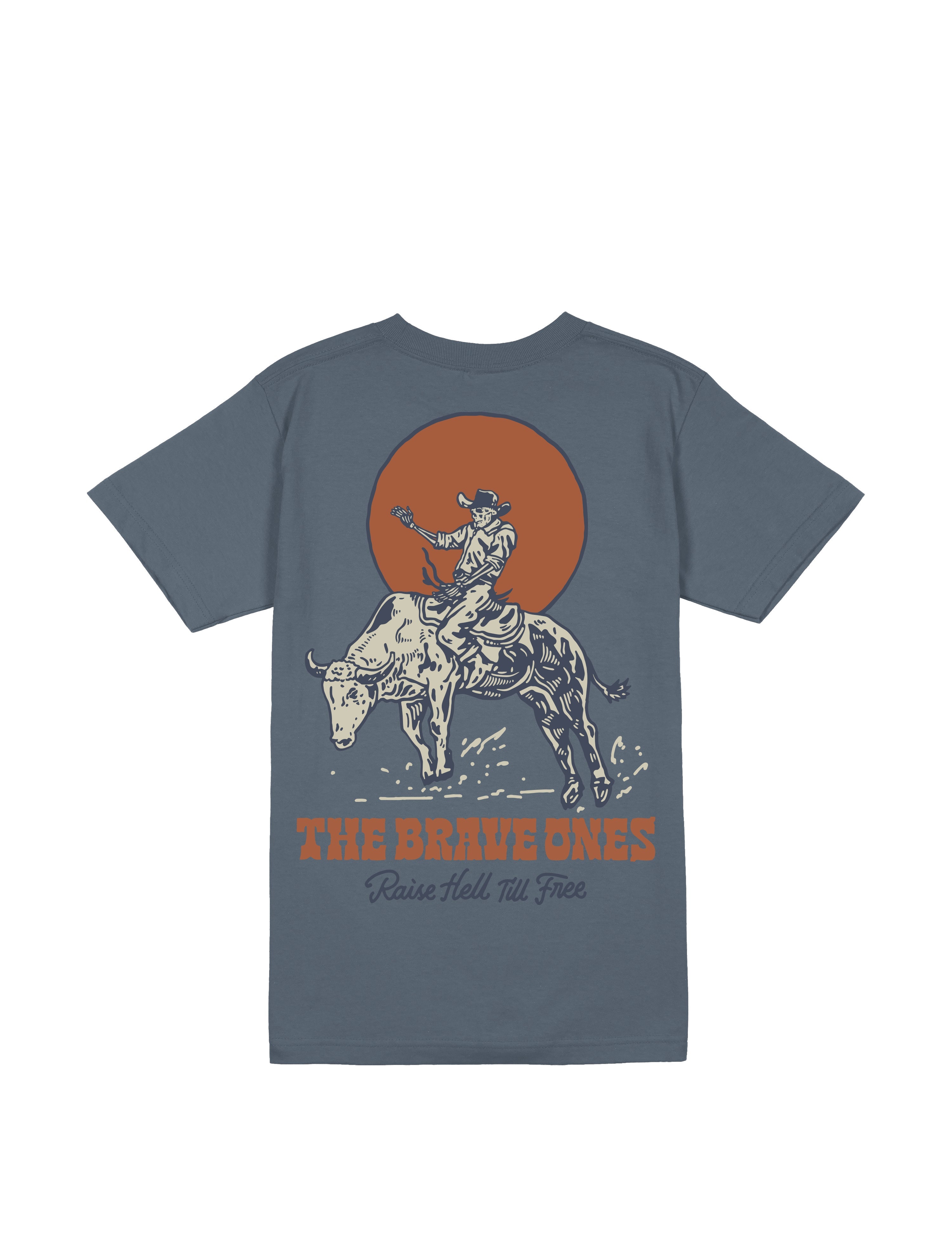 Raise Hell II T-Shirt- Blue | The Brave Ones