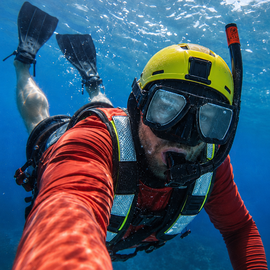 USCG Rescue Swimmer Dive Mask and Snorkel Combo