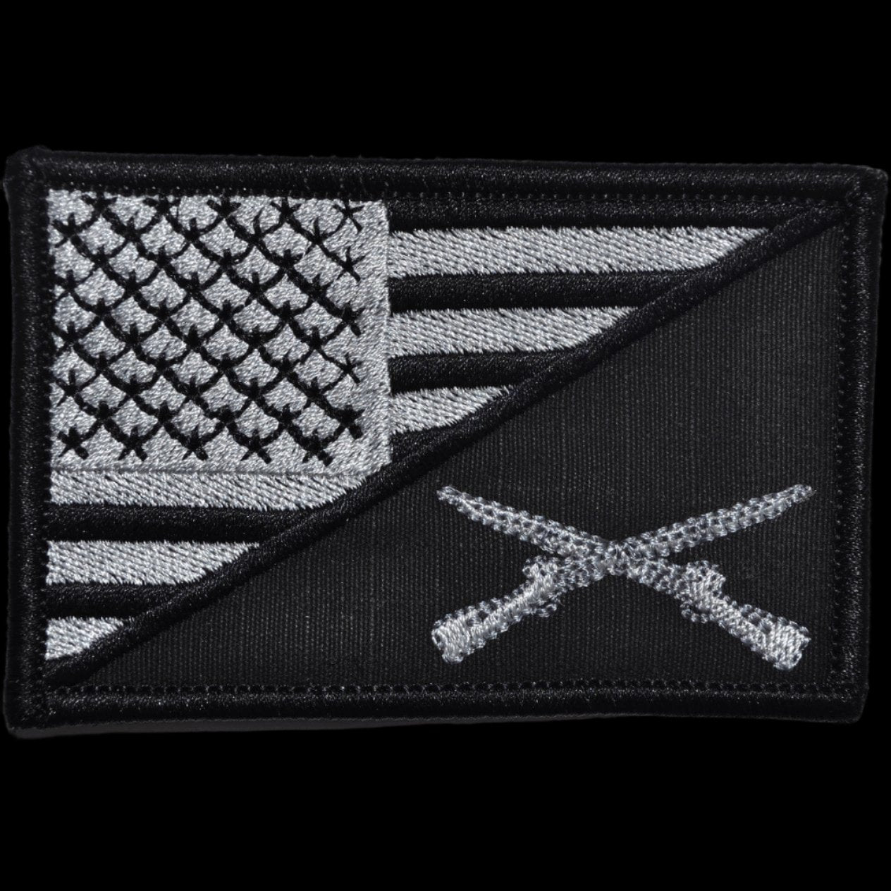 RIFLE CROSS INFANTRY USA FLAG TACTICAL PATCH