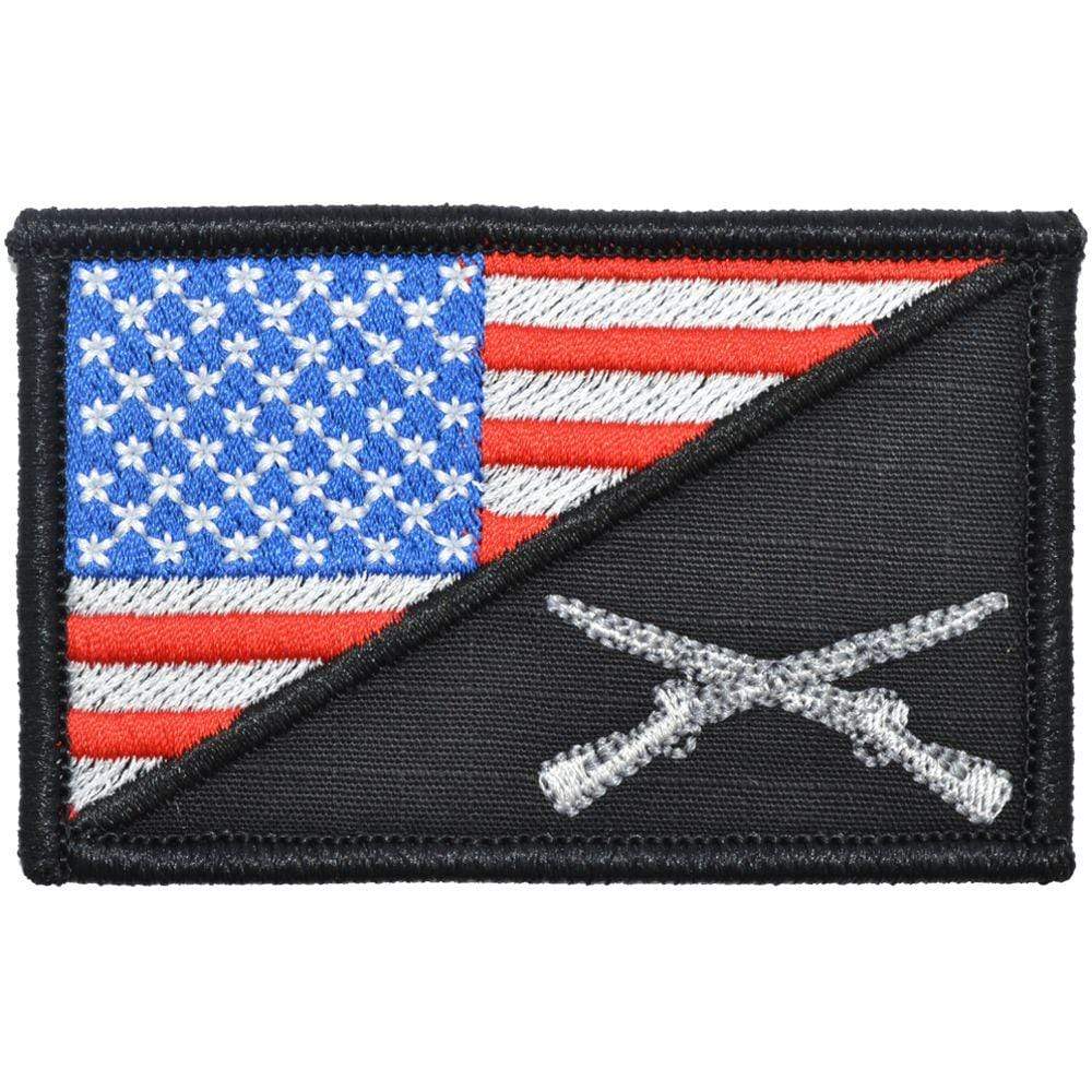RIFLE CROSS INFANTRY USA FLAG TACTICAL PATCH