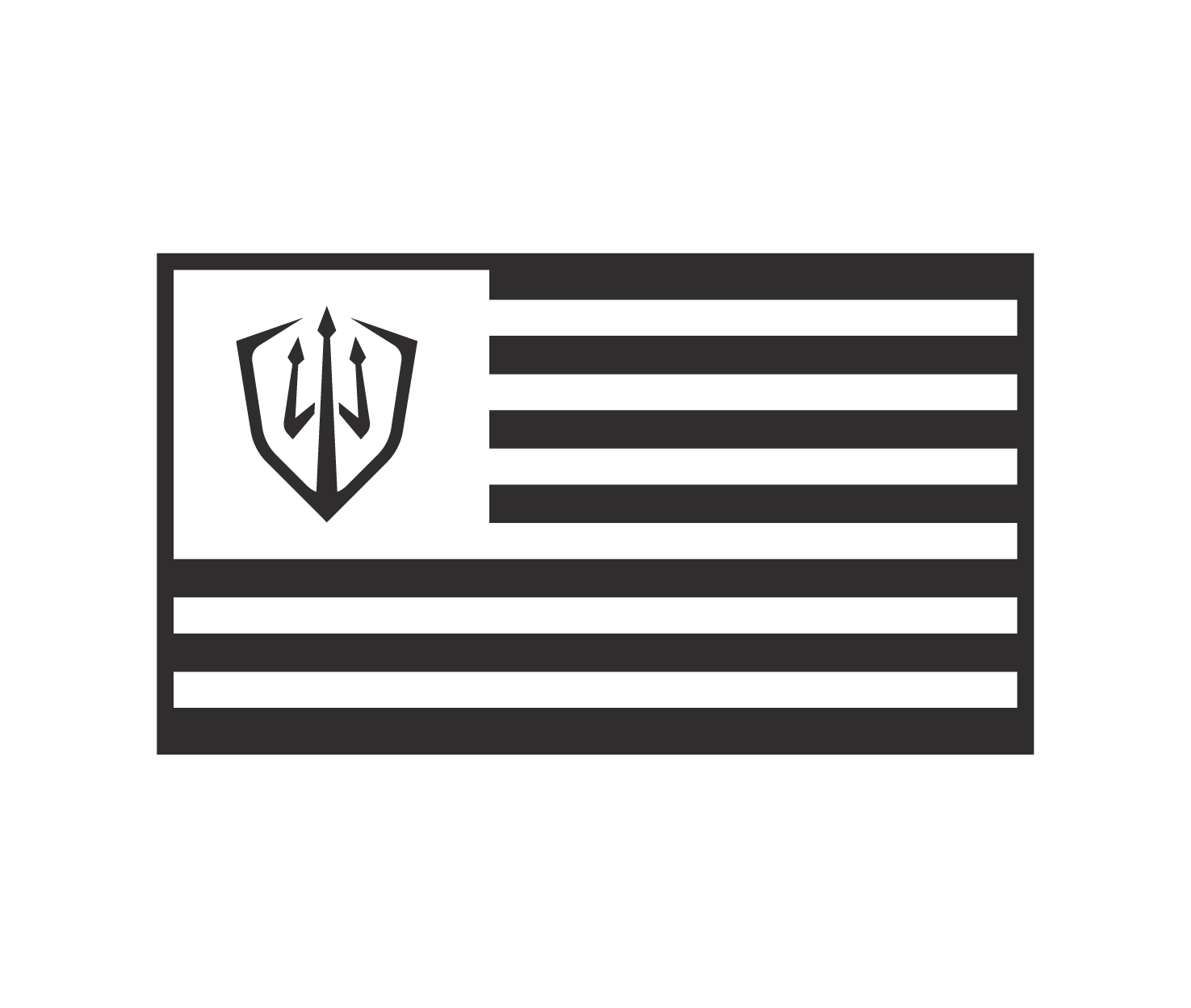 Trident Flag Sticker