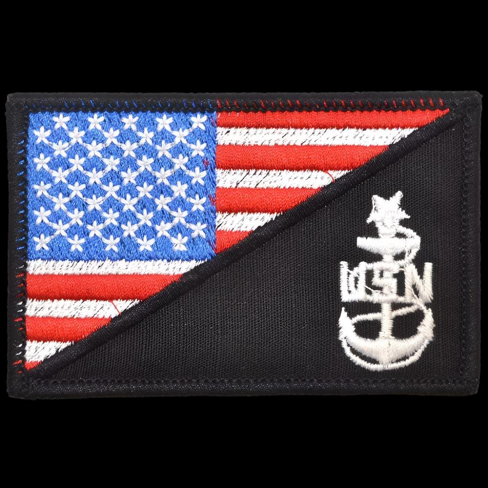 NAVY SCPO SENIOR CHIEF PETTY OFFICER USA FLAG TACTICAL PATCH