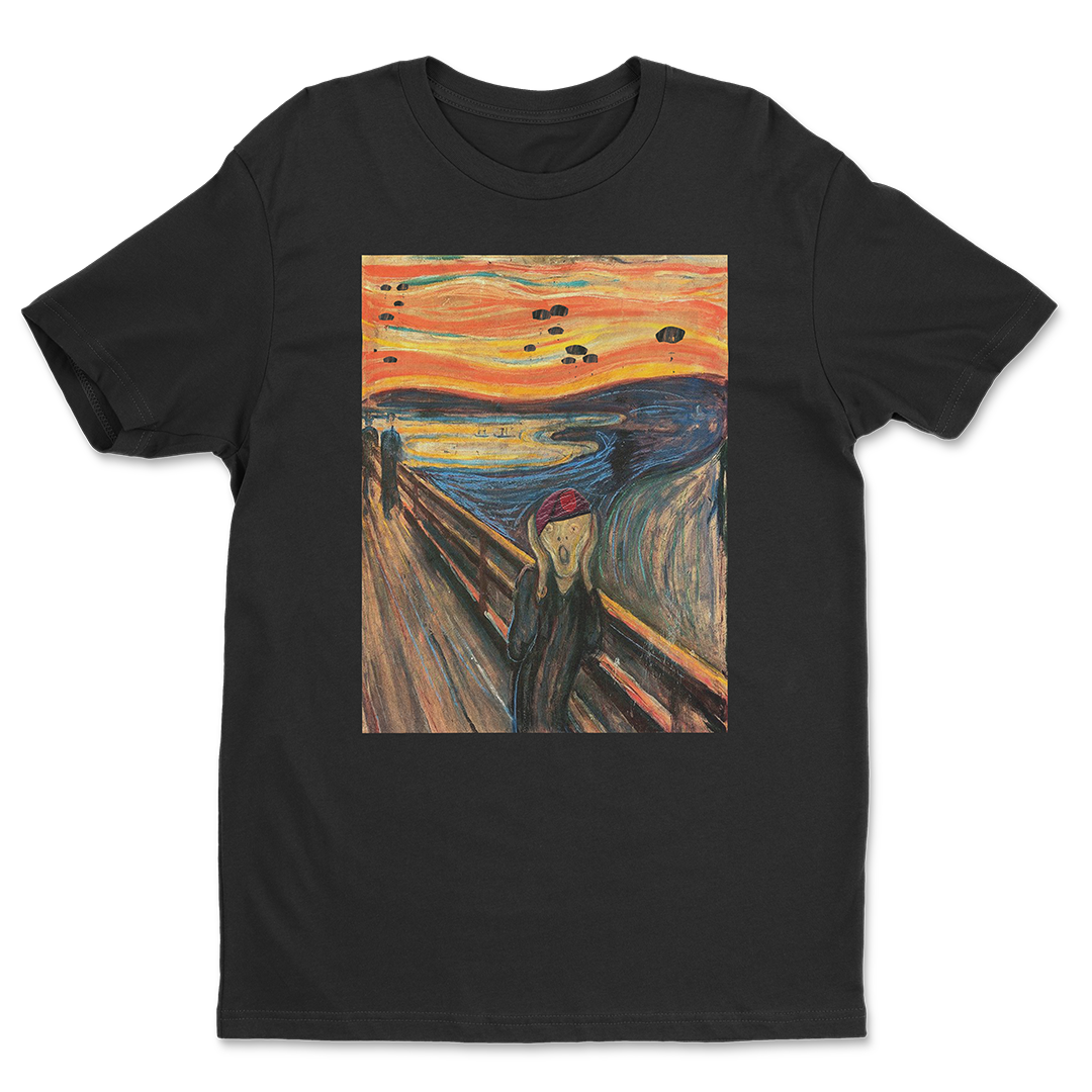 Screaming Airborne Man Athletic Shirt