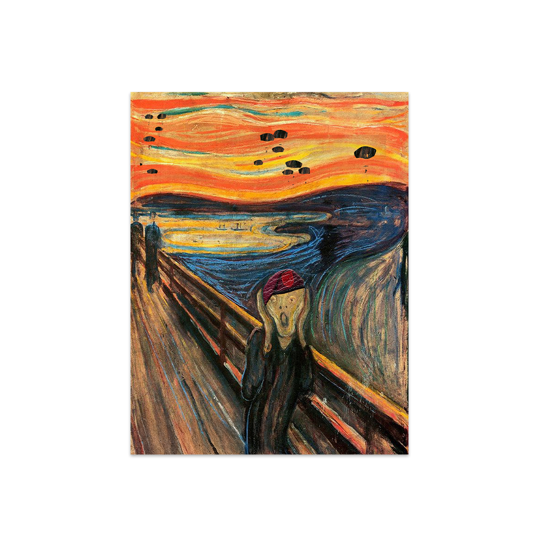 Screaming Airborne Man Sticker