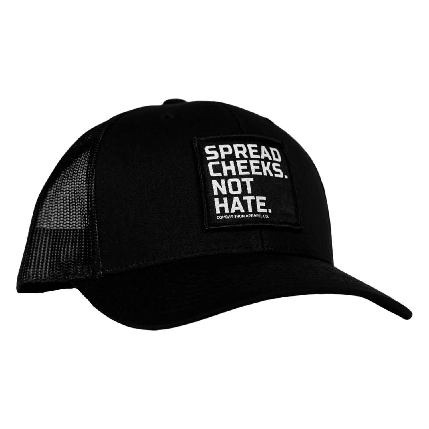 SPREAD CHEEKS. NOT HATE. Patch Snapback HAT