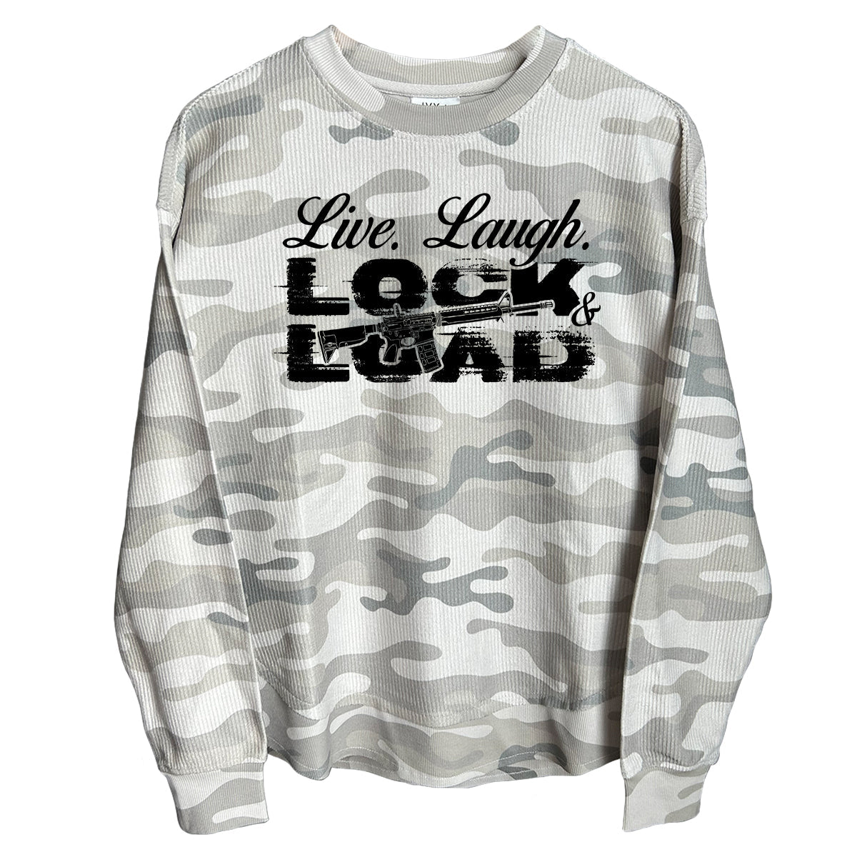 Live Laugh Lock and Load (Front) Corded Poncho