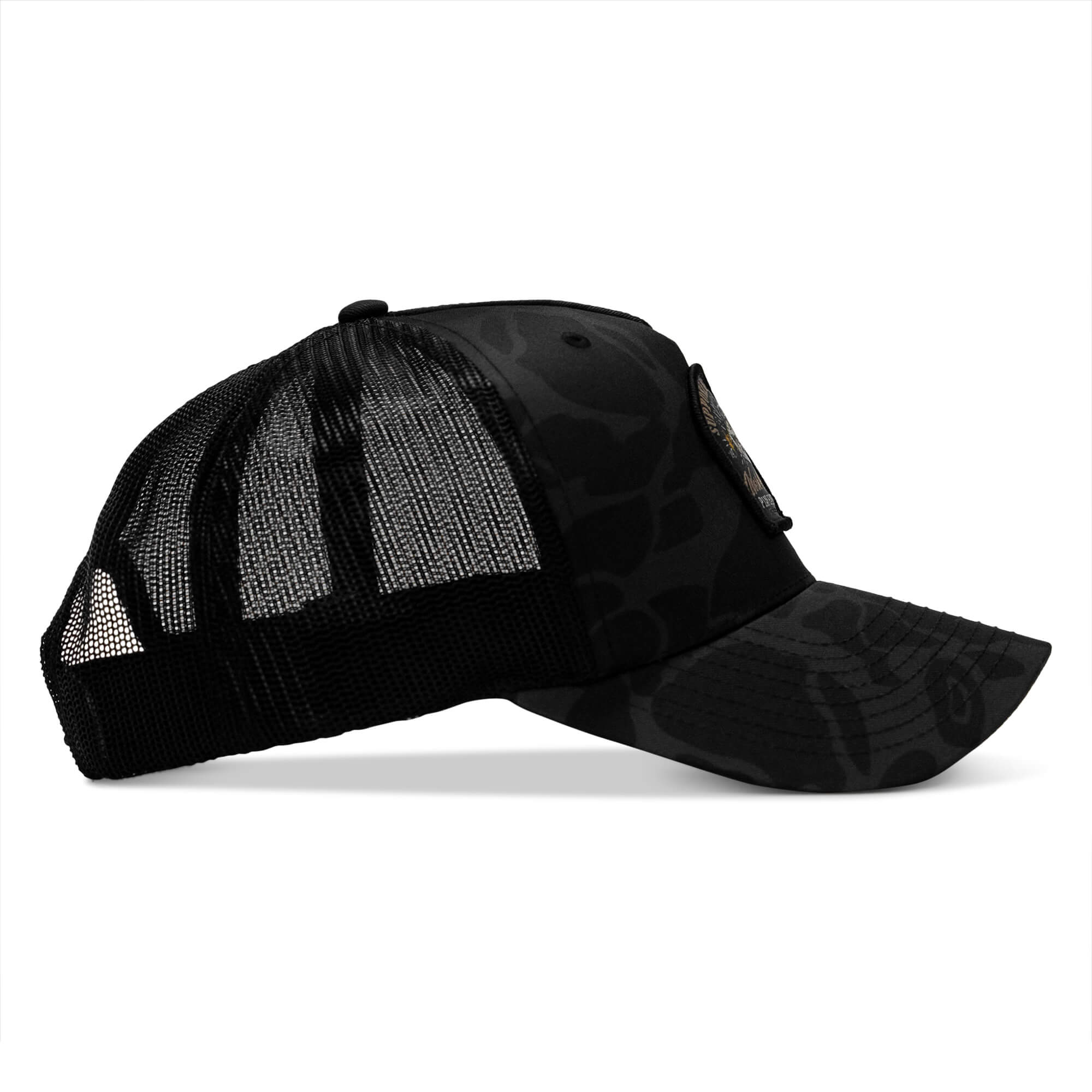 Work Hard Play Harder | Support Blue Collar Patch Snapback Hat