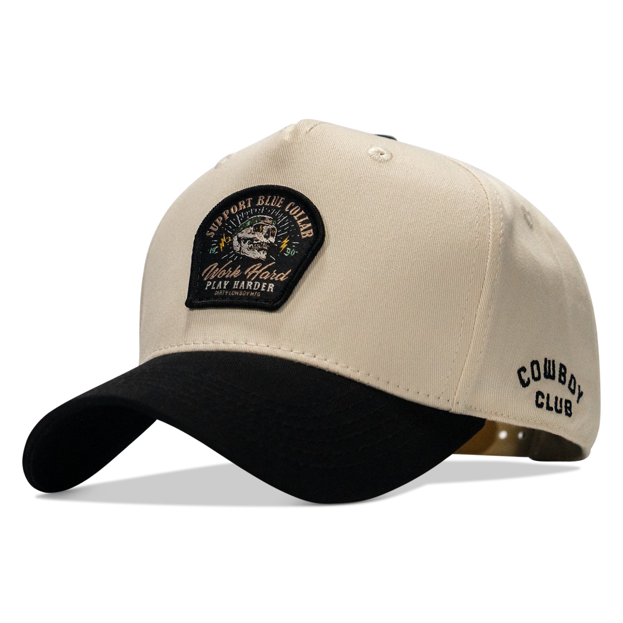 Work Hard Play Harder Patch 5 Panel Workhorse Snapback