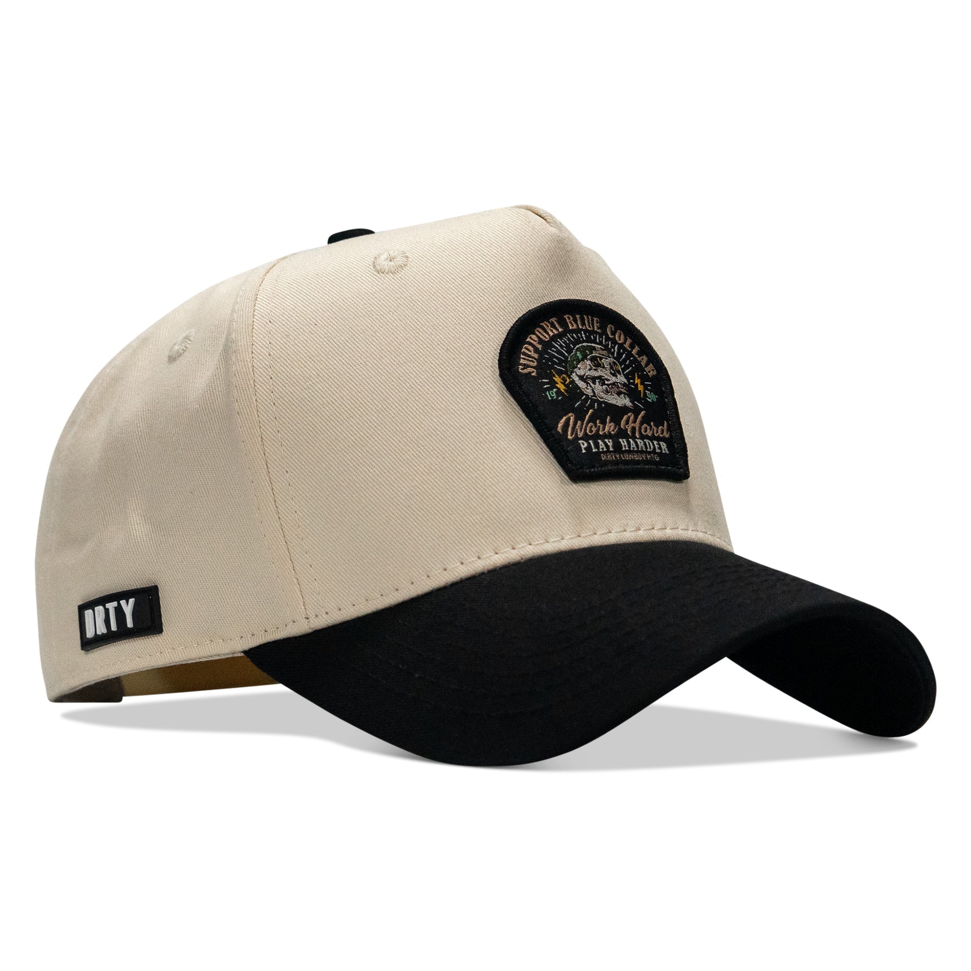 Work Hard Play Harder Patch 5 Panel Workhorse Snapback