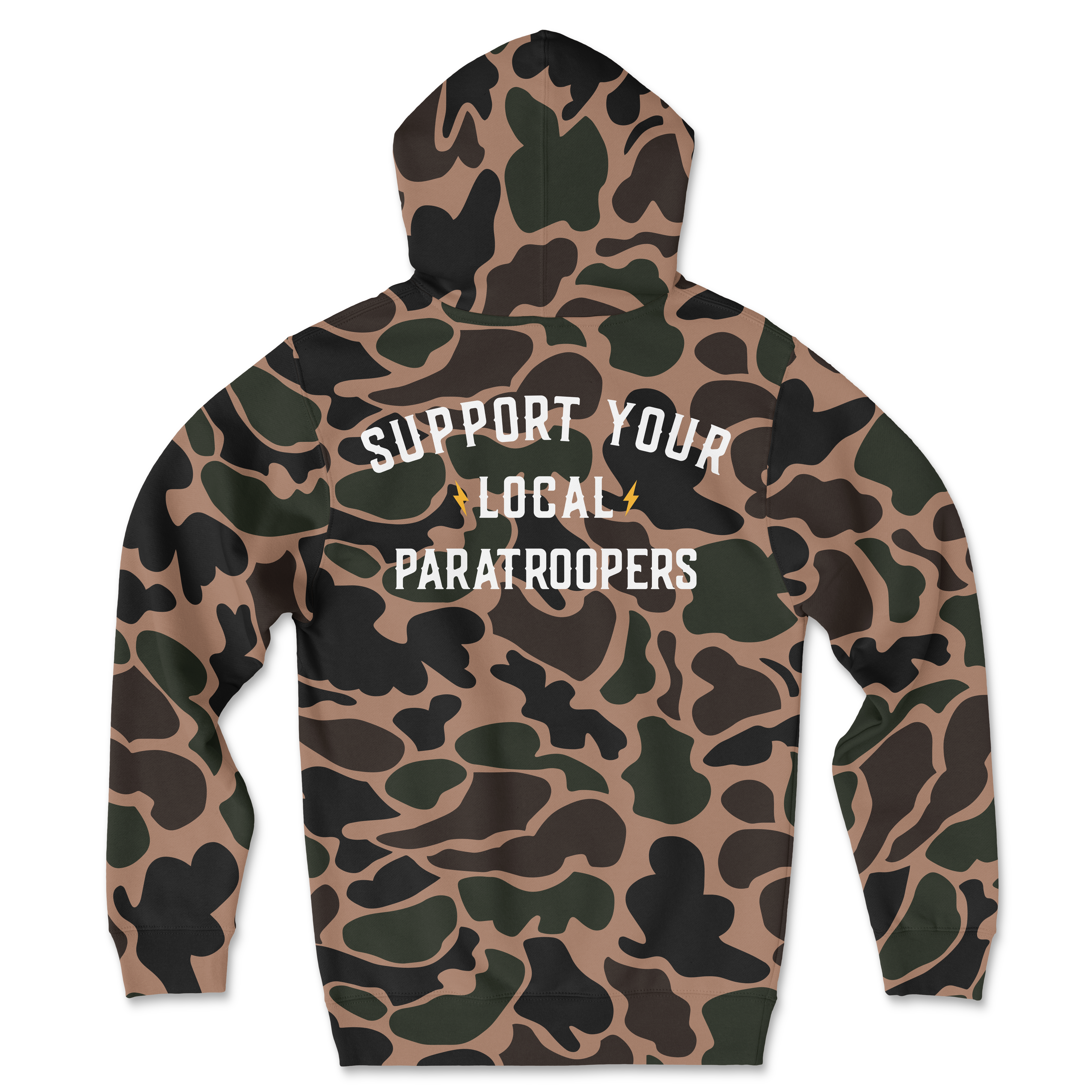 Support Your Local Paratroopers Camo Hoodie