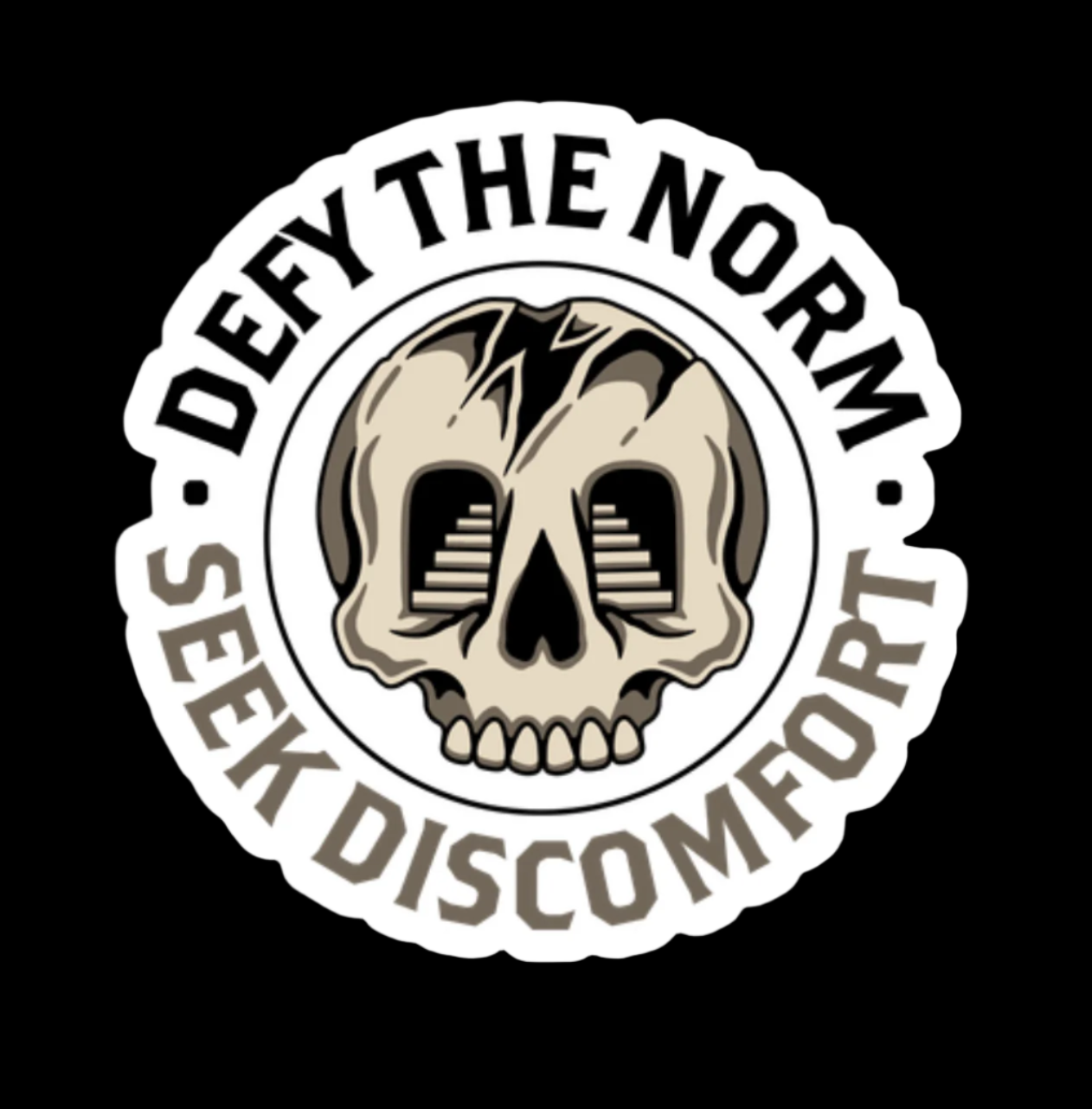 SEEK DISCOMFORT GATEWAY SKULL STICKER