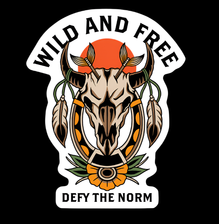 WILD AND FREE STICKER