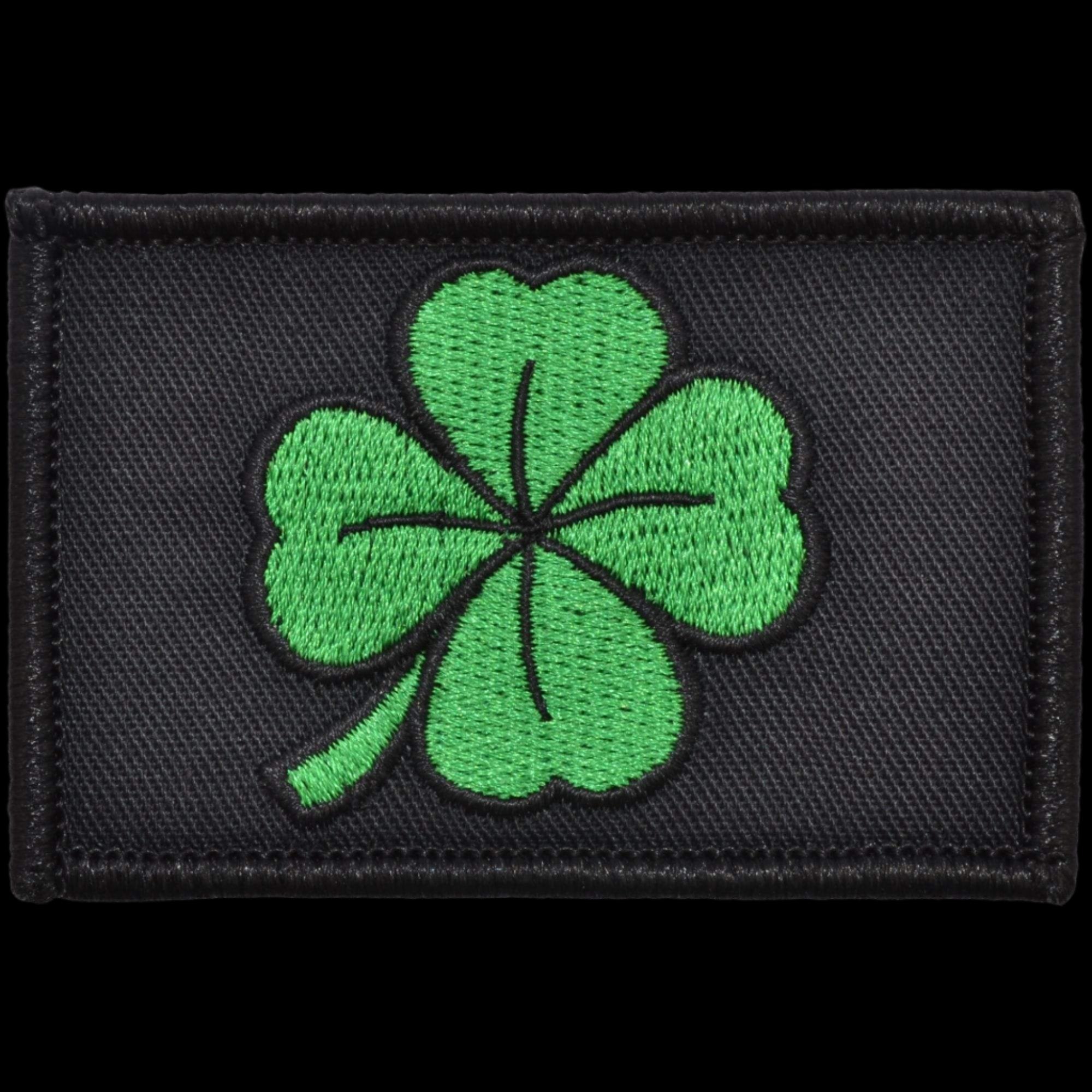 SHAMROCK FOUR LEAF CLOVER TACTICAL PATCH