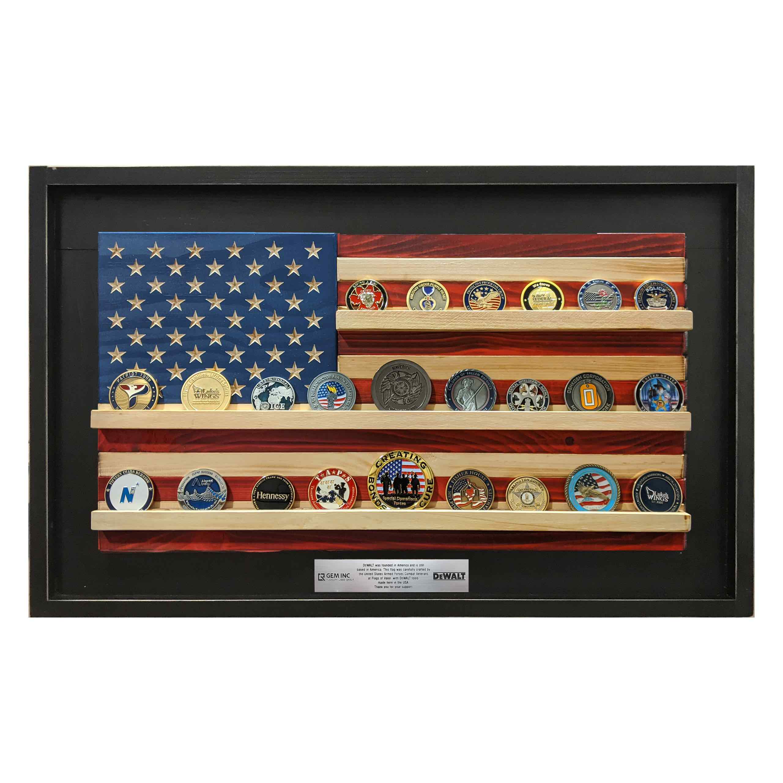 Flags of Valor - Challenge Coin Holder Flag