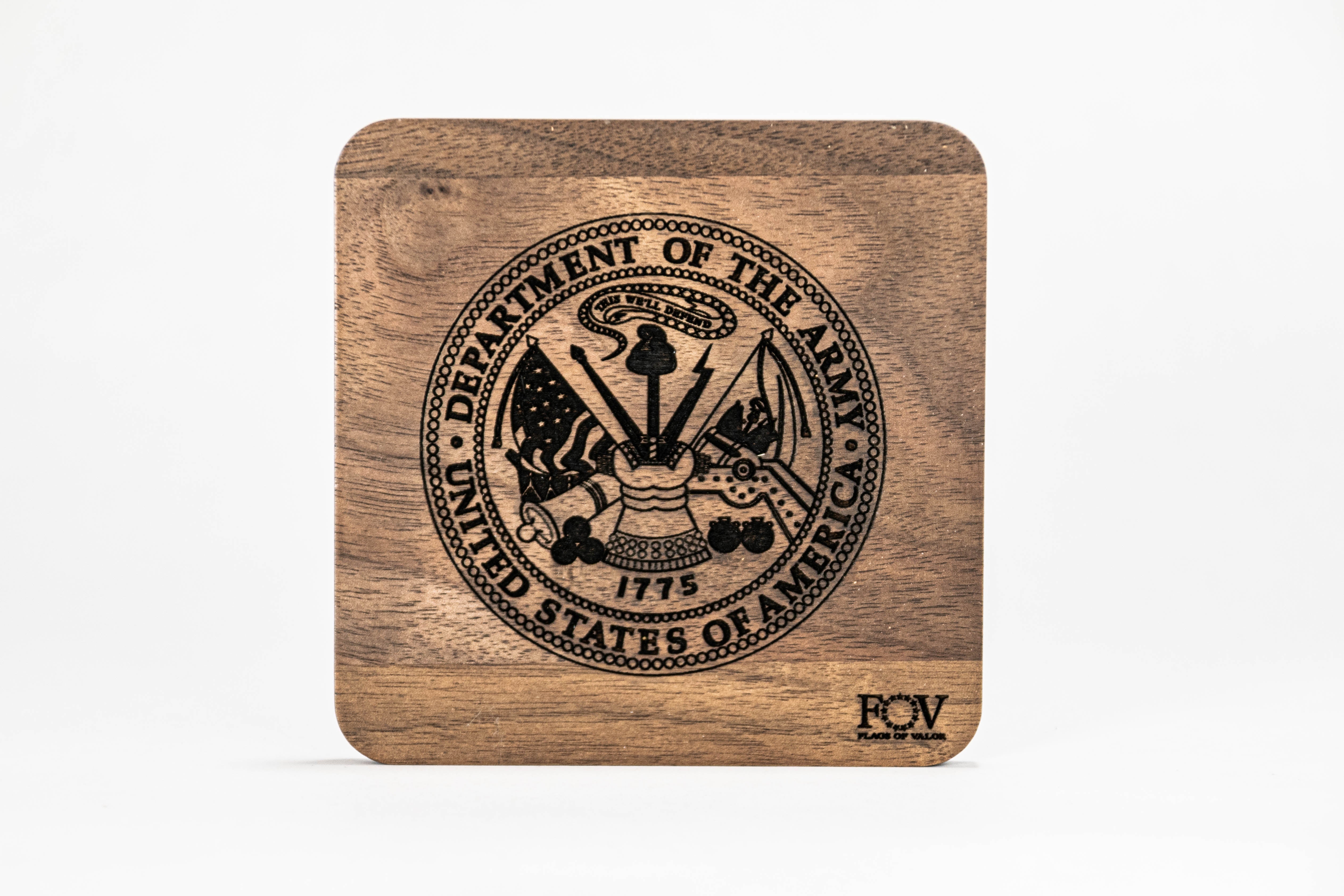 Flags of Valor - Walnut Coasters