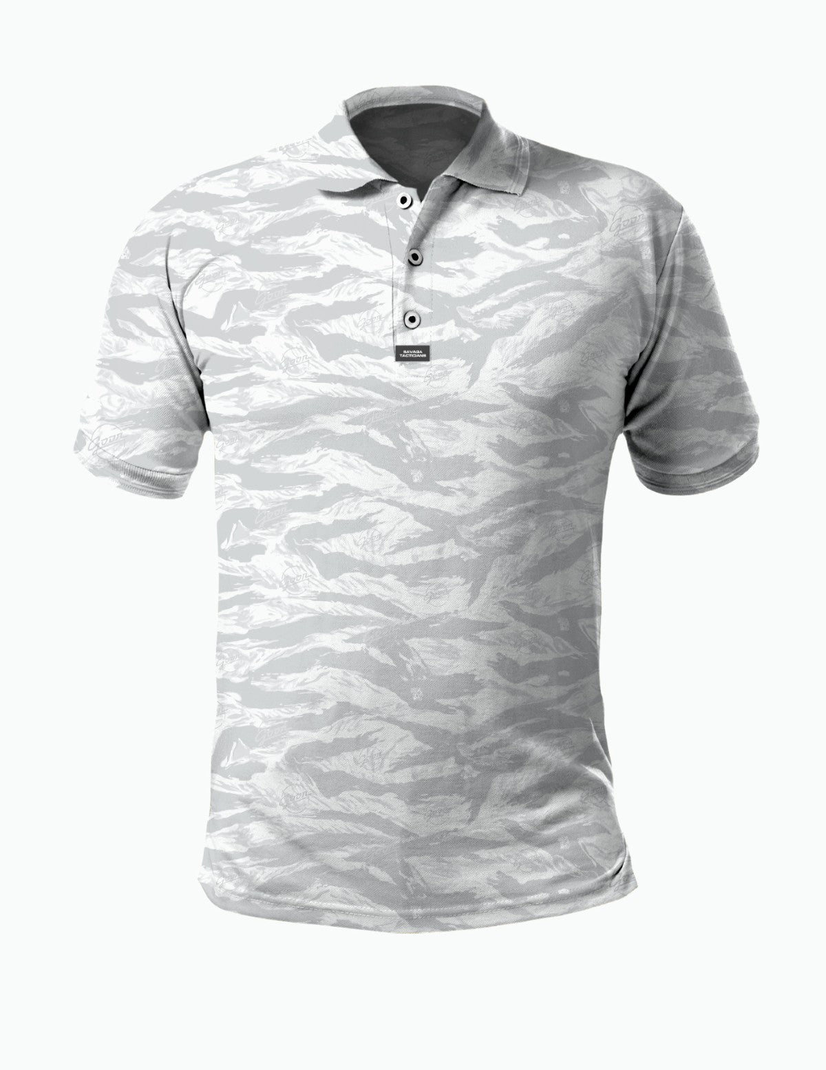 Performance Polo - Tiger Stripe White