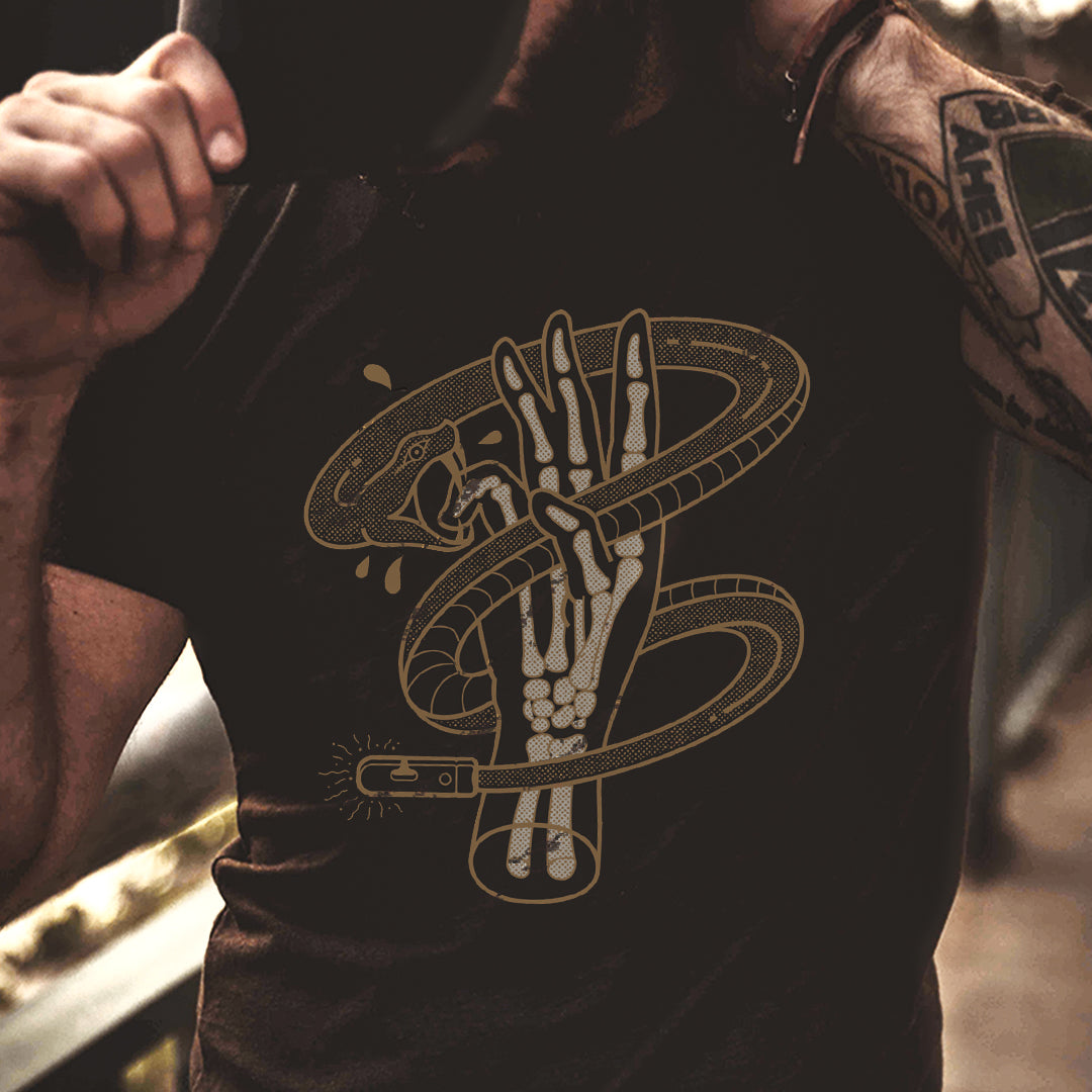 The Retro Static Line Bites Athletic Shirt