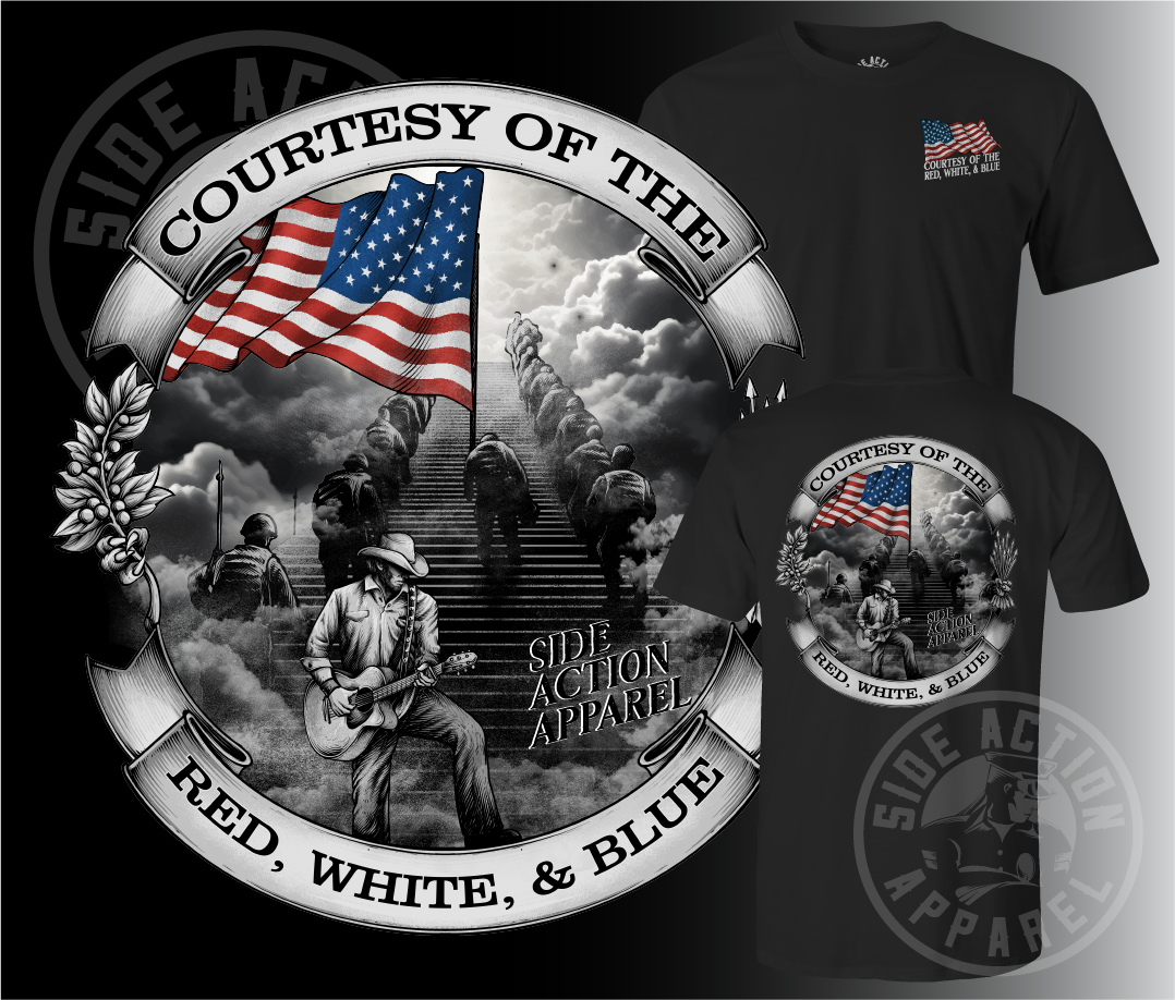 Courtesy of the Red, White & Blue Tee - Tribute Shirt