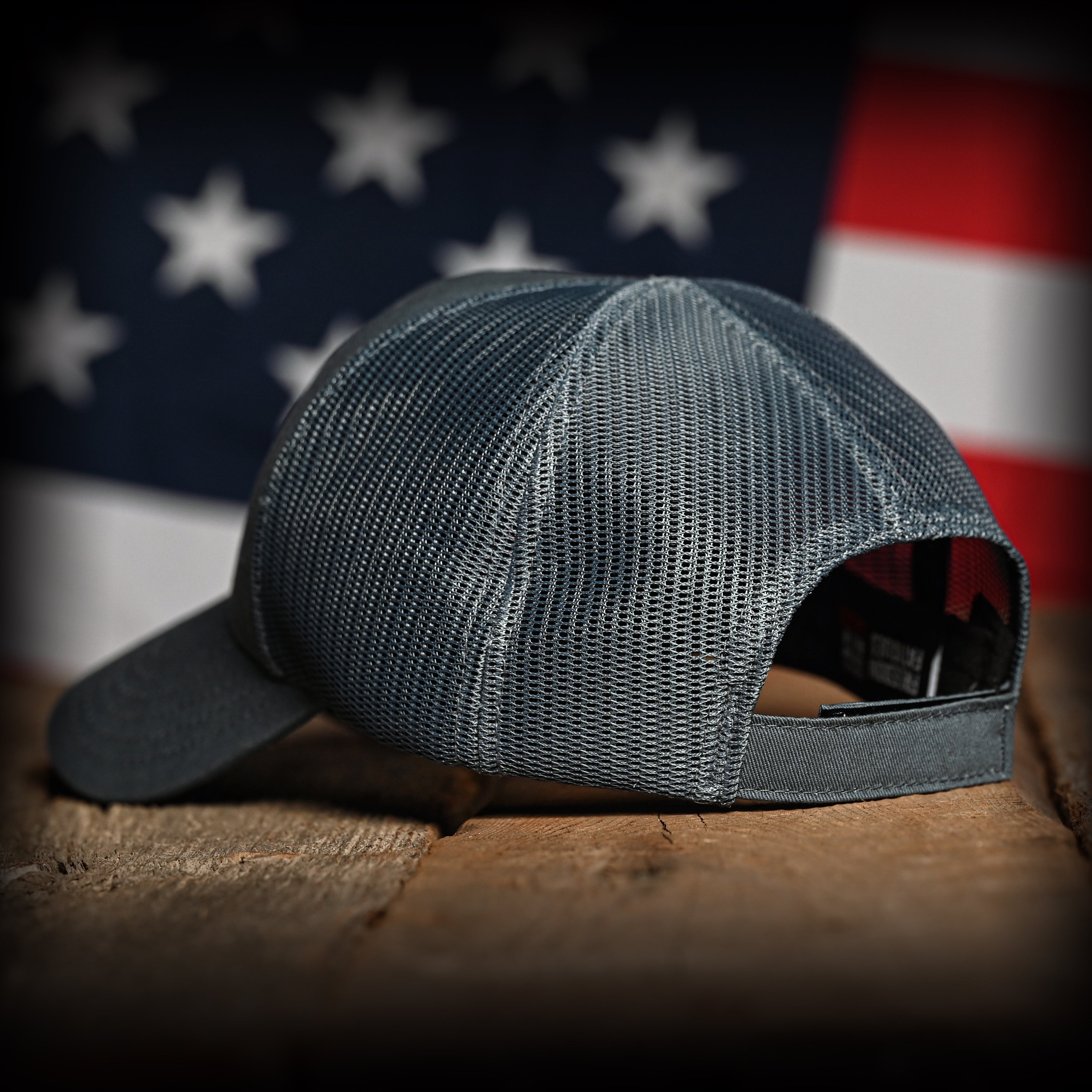 Tonal Blue-Gray American Flag Hat