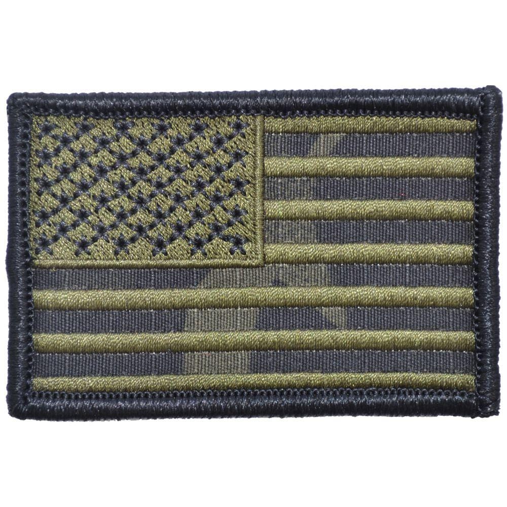 Bandera de EE. UU. - 2x3 - Multicam Negro con verde oliva