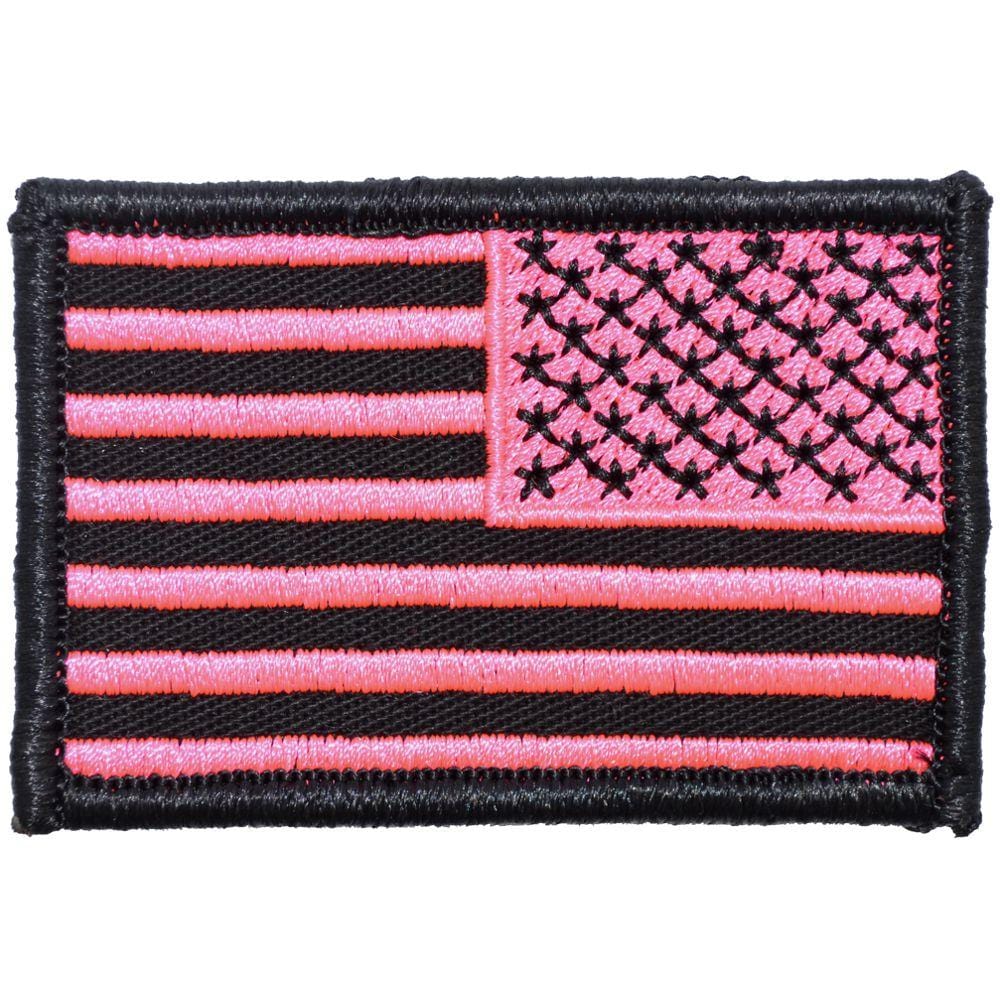 US Flag - 2x3 Patch - Black w/ Hot Pink