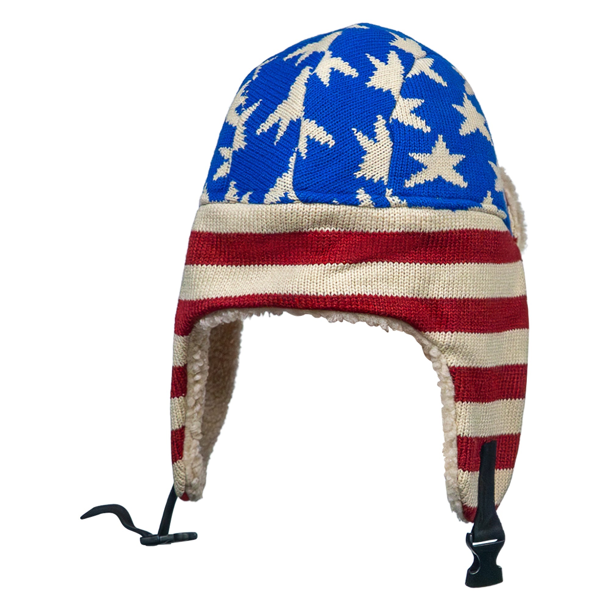 USA Wool Insulated Knitted Trapper Hat