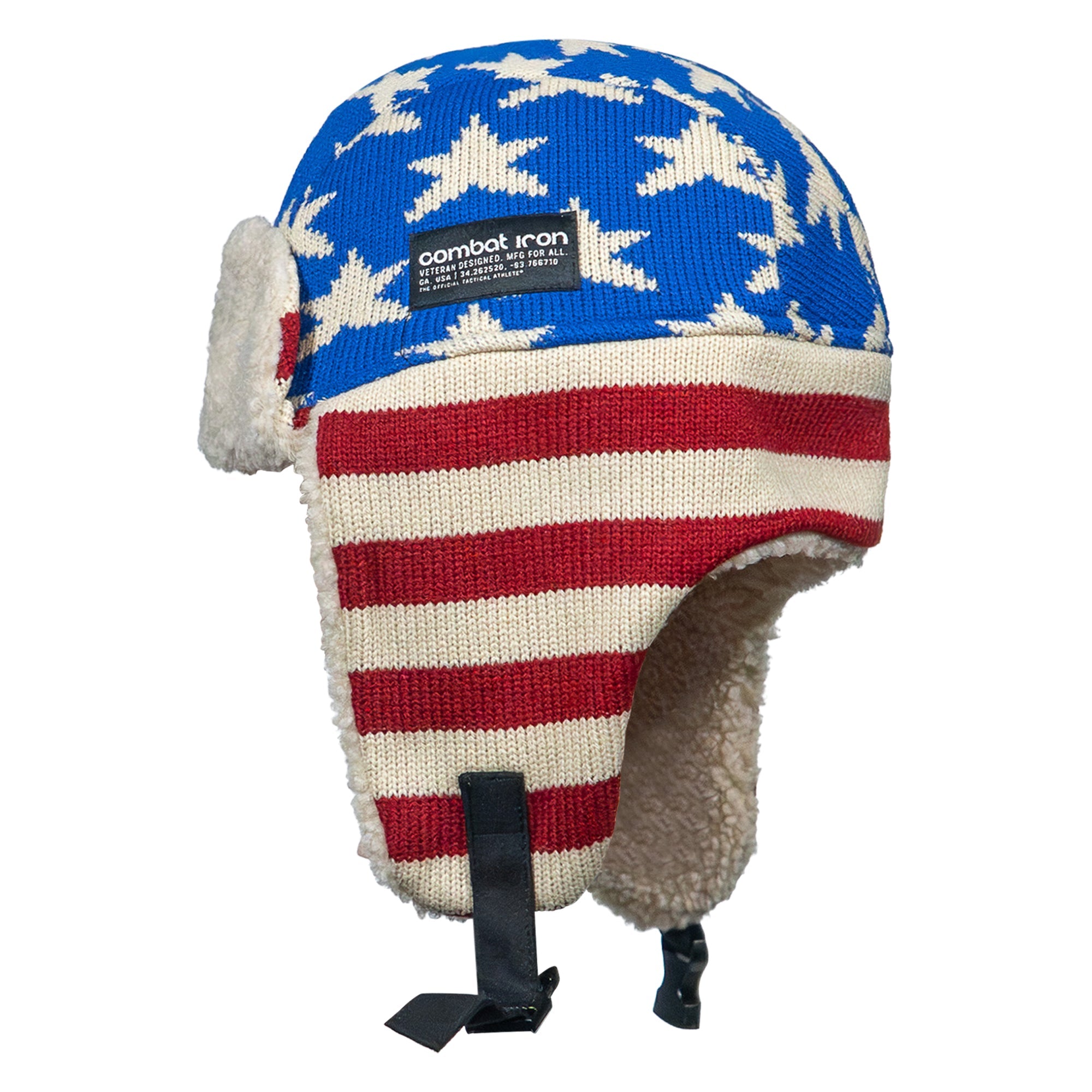 USA Wool Insulated Knitted Trapper Hat