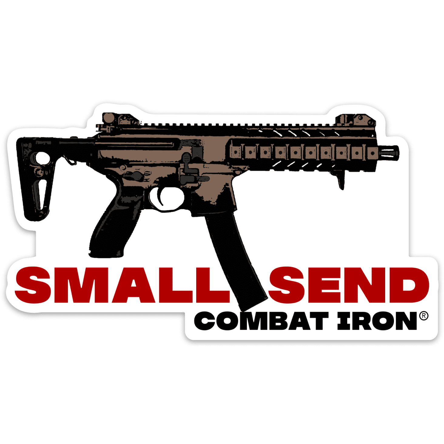 SMALL SEND RIFLE ALL WEATHER DECAL