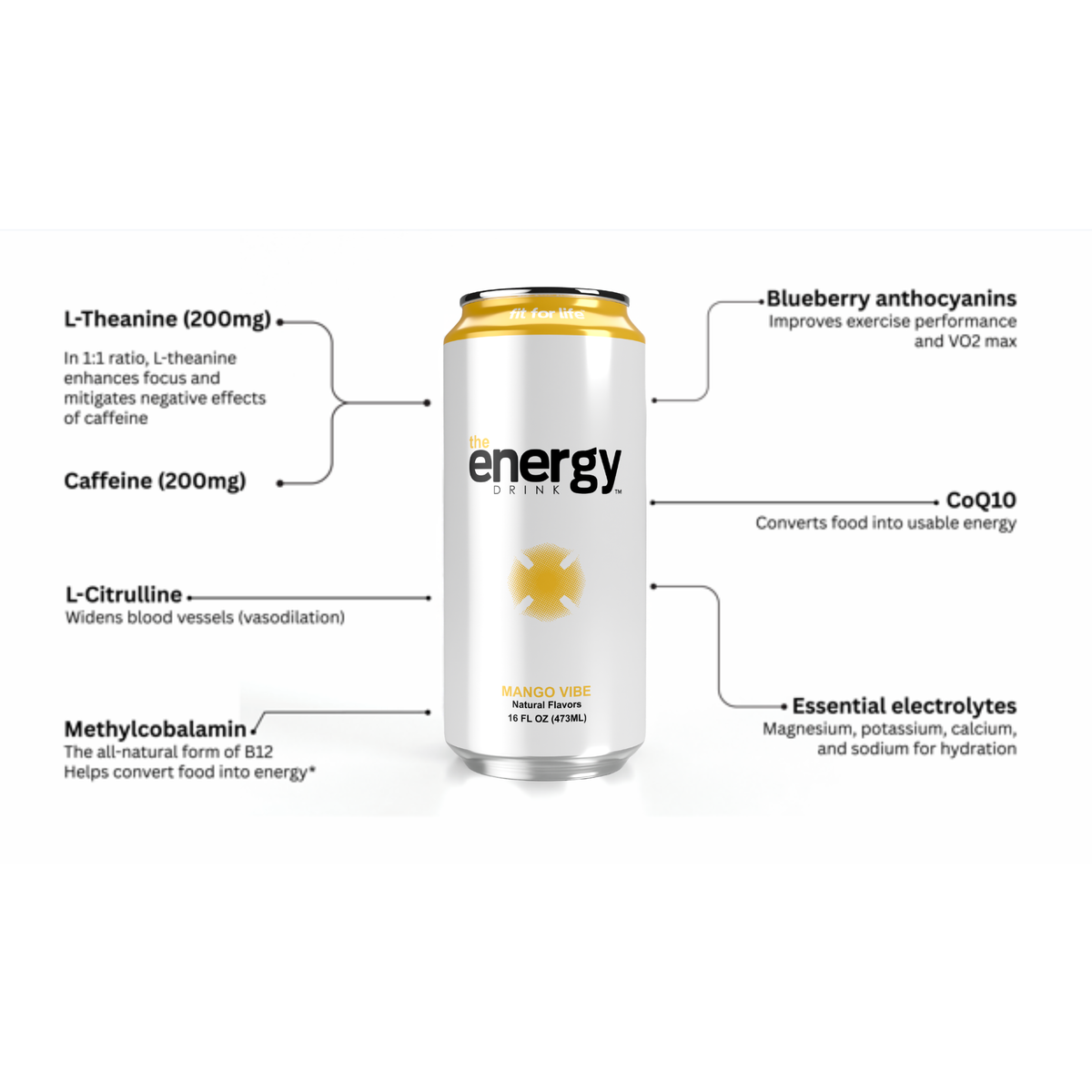 the Energy Drink™ Mango Vibe 12-Pack